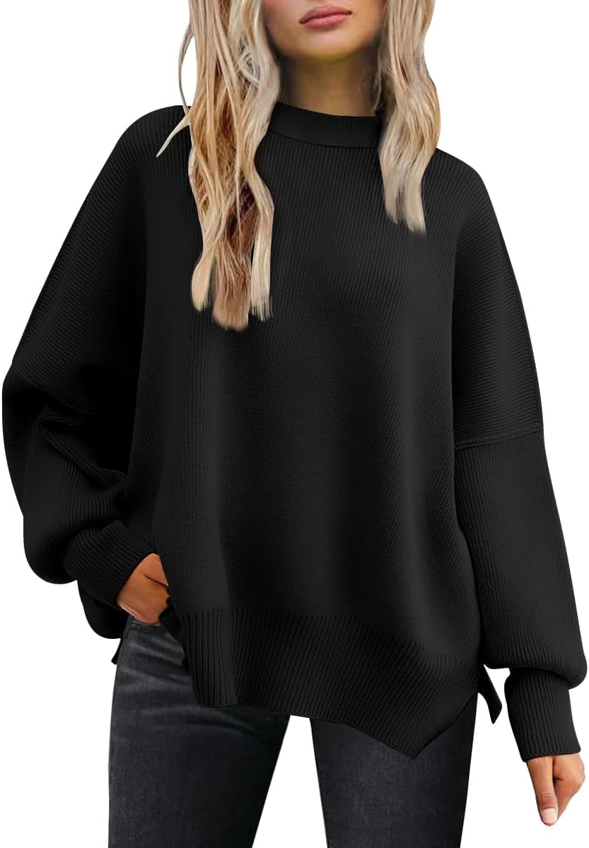 Tincini Women's Jumpers Winter Casual Crew Neck Knitted Sweaters Long Sleeve Loo...