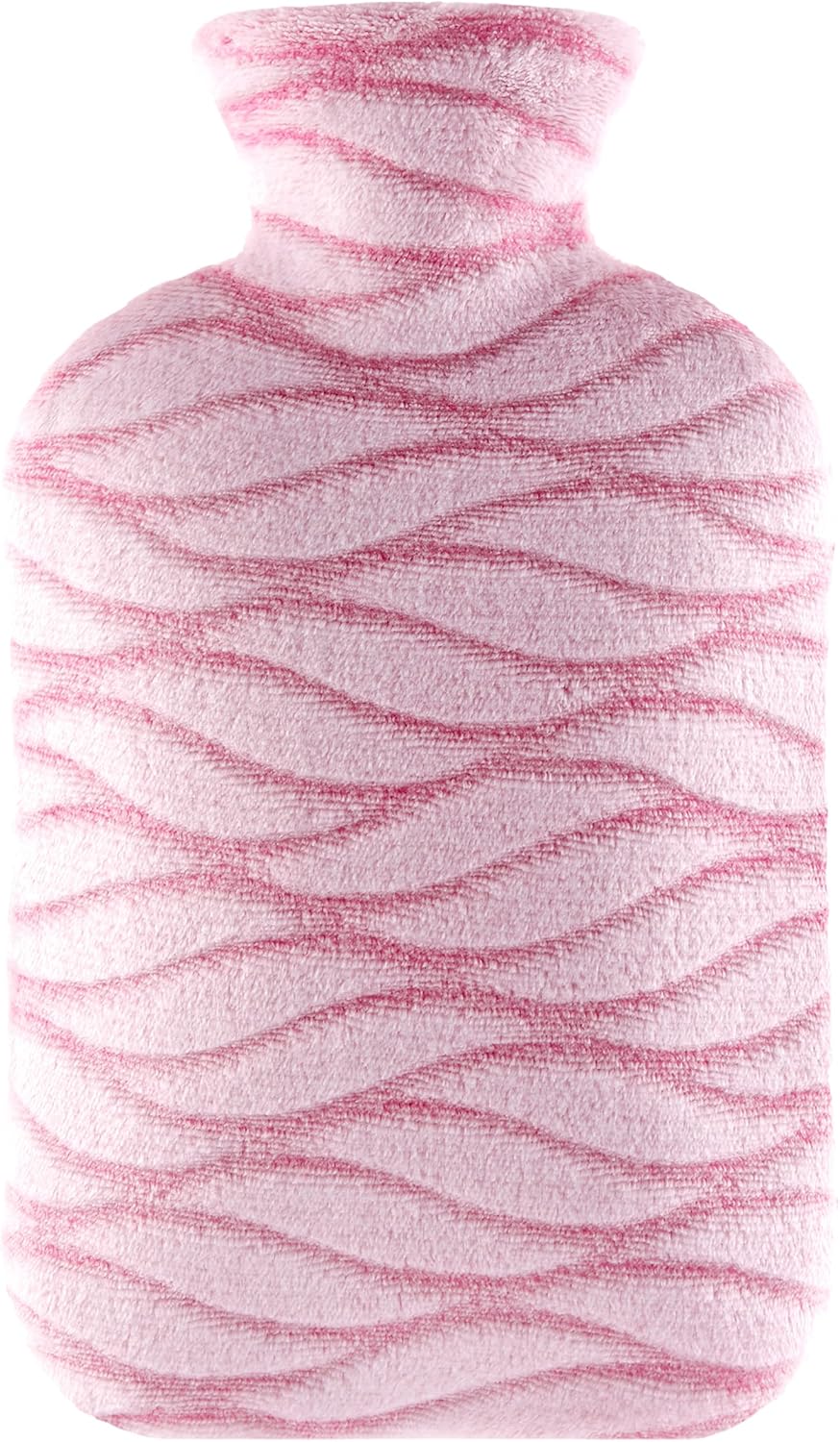 samply 2L Hot Water Bottle with Soft Cover - Hot Water Bag for Cosy Nights, Pain...