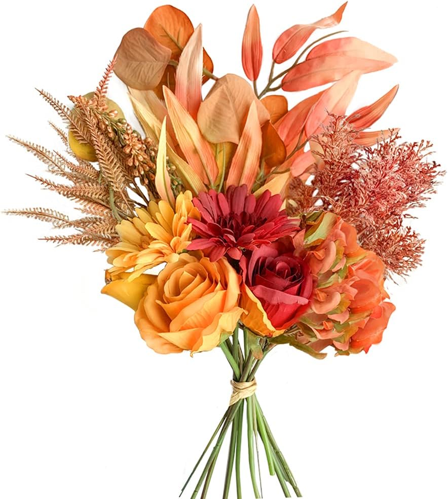 KIRIFLY Artificial Fake Flowers Plants Silk Flower Arrangements Wedding Bouquets...
