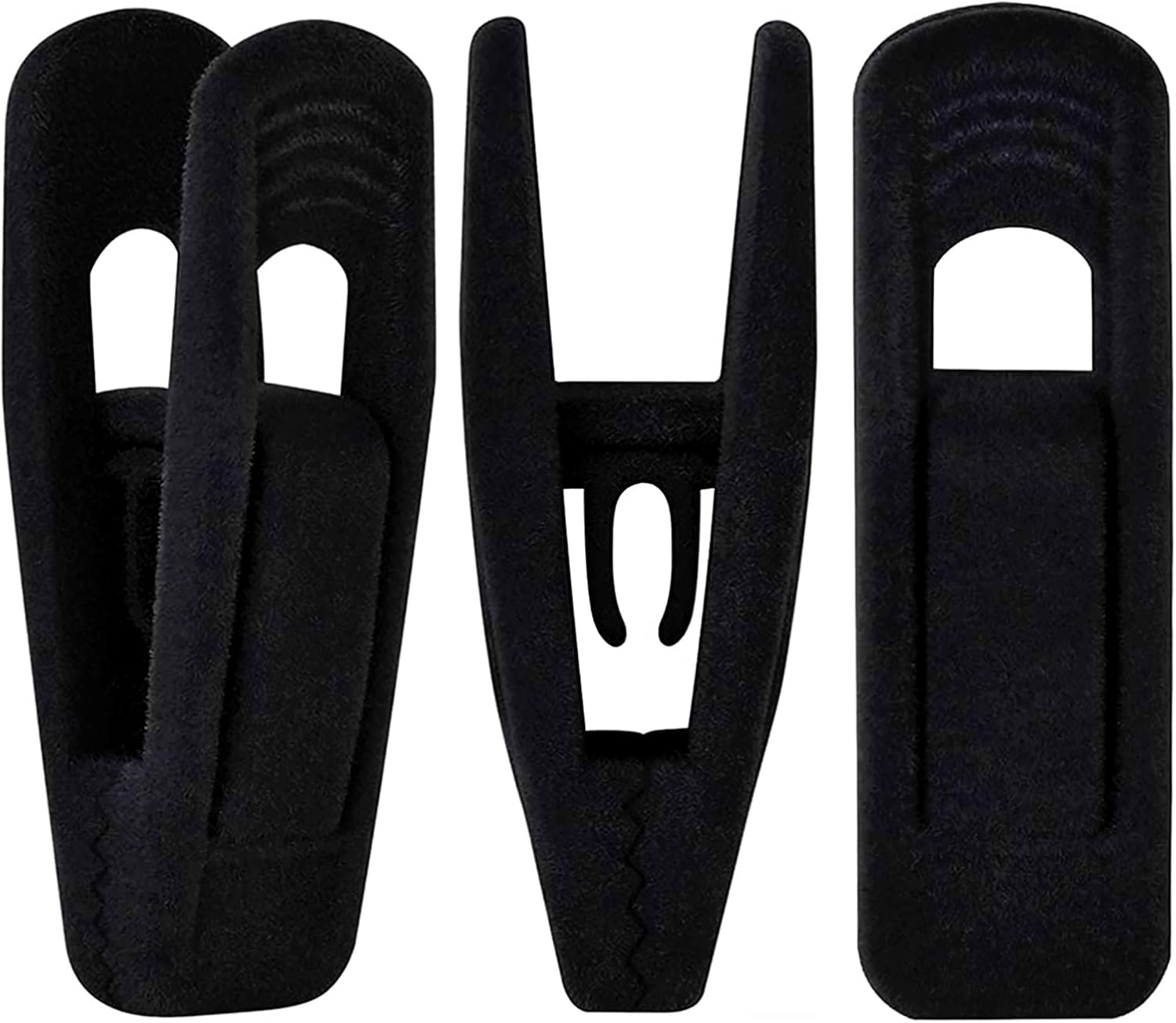 Black Velvet Hangers Clips, Special Non-Slip Velvet Clips for Suit Velvet Hanger...
