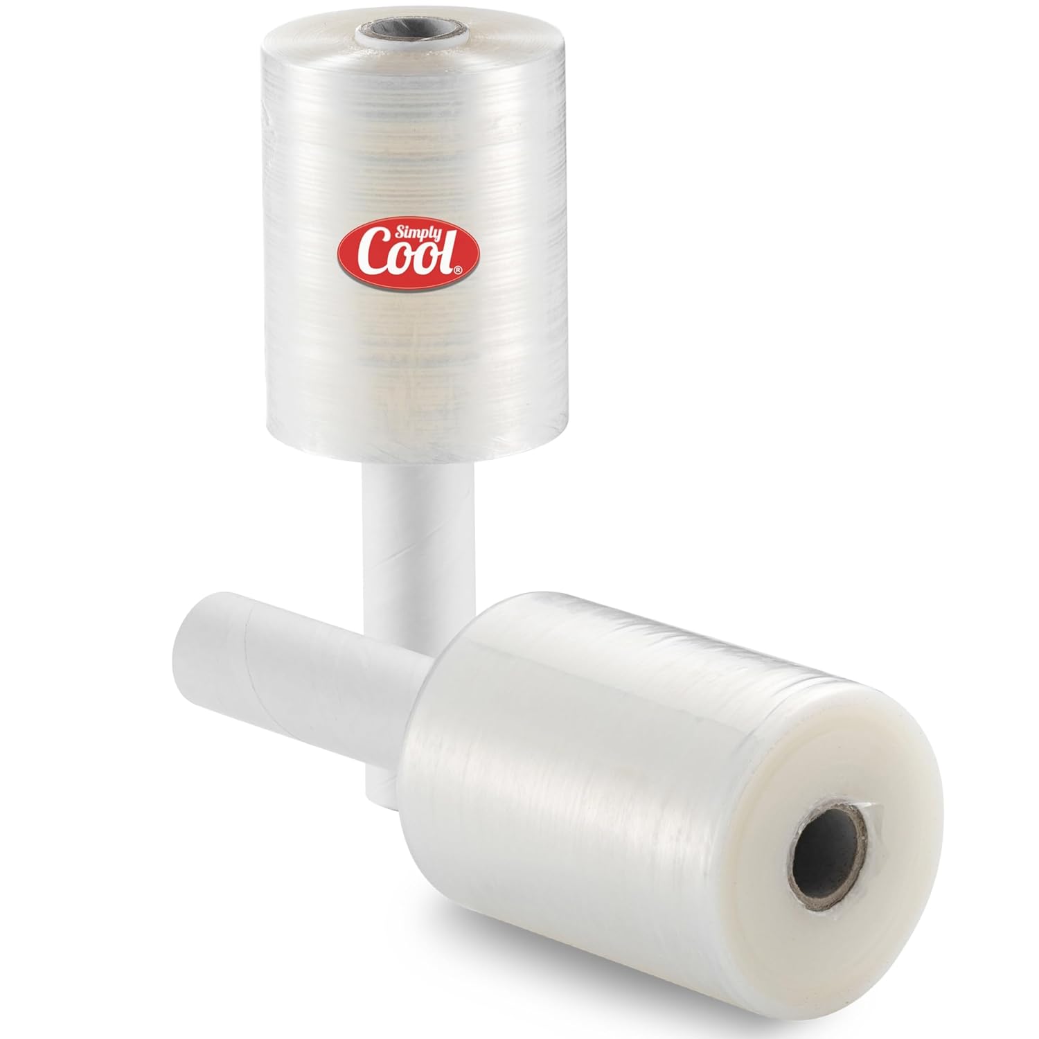 2 Pack Industrial Strength Mini Hand Stretch Wrap 5" 1000 Ft Roll 80 Gauge Thick...