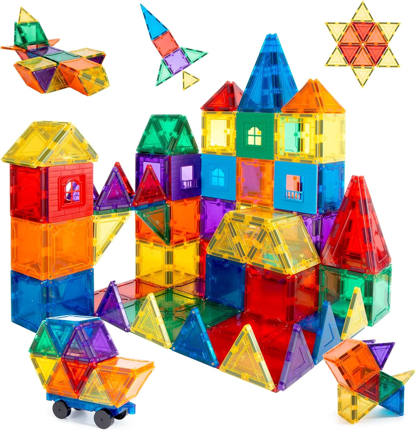 ChildreN HUB 46pcs Magnetic Building Set - Construction Kit Educational STEM Toy...