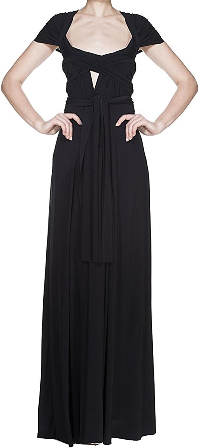 Women Transformer Evening Long Prom Dress Multi-Way Wrap Convertible Floor Lengt...