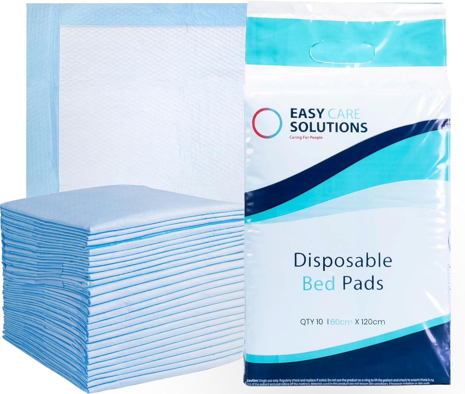 50 x Easy Care Solutions 60 x 120 cm | Premium Disposable Incontinence Bed Pads...