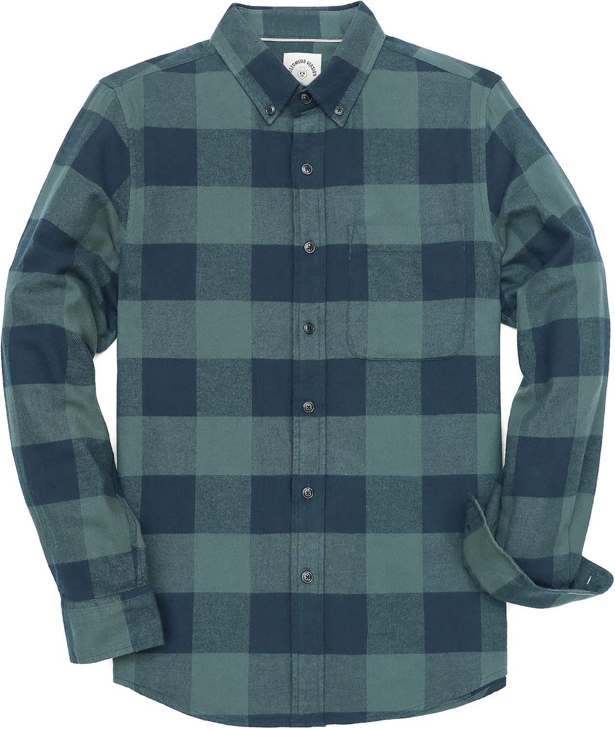 Dubinik® Flannel Shirt for Men Casual Button Down Work Soft All Cotton Lightweig...