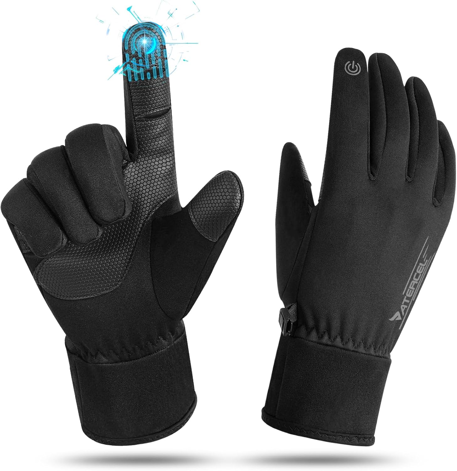 ATERCEL Winter Gloves - Waterproof Thermal Cycling Gloves for Men and Women for...