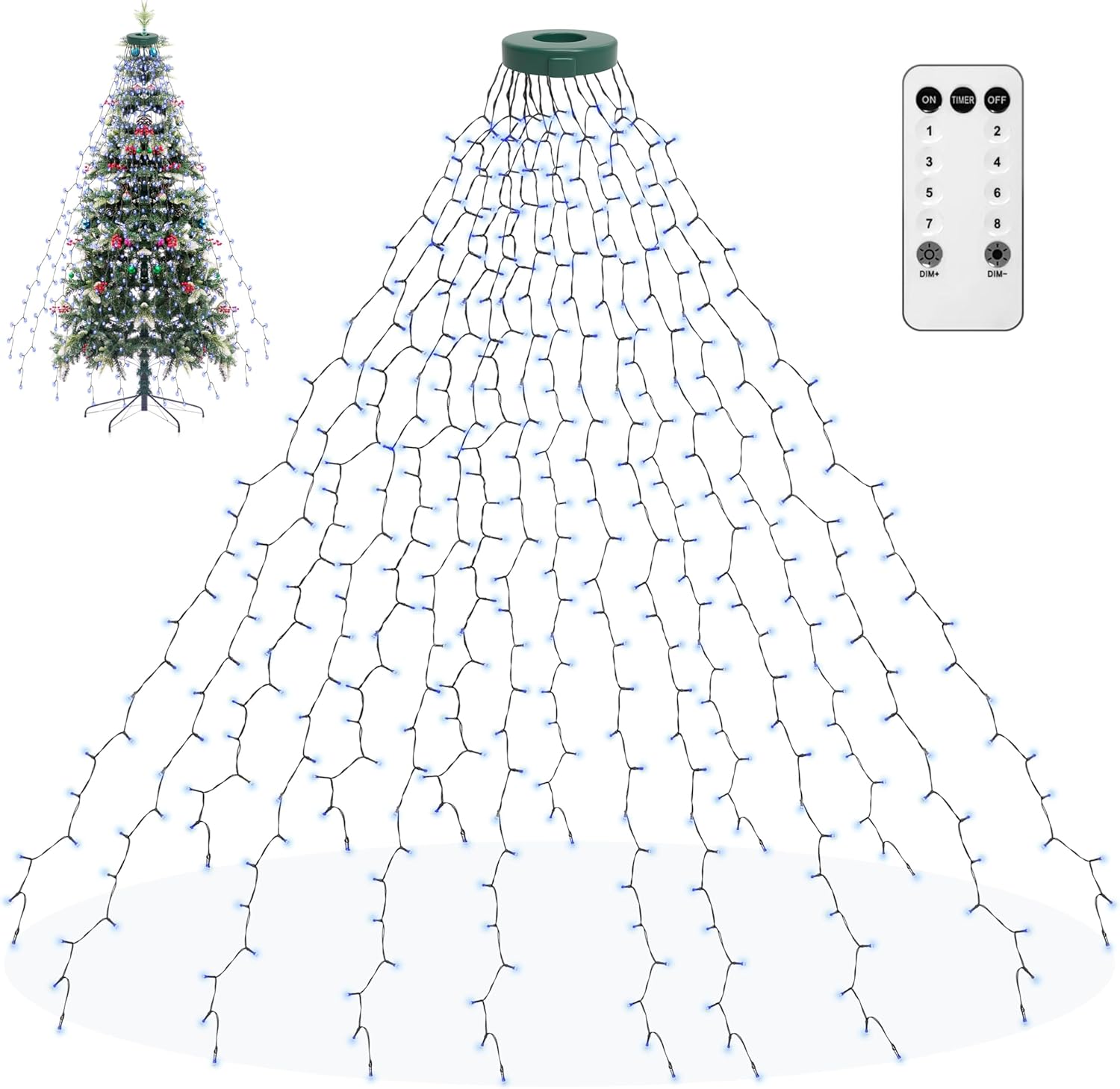 aneeway Christmas Tree Lights, Special Christmas Decorations with Cold White 400...