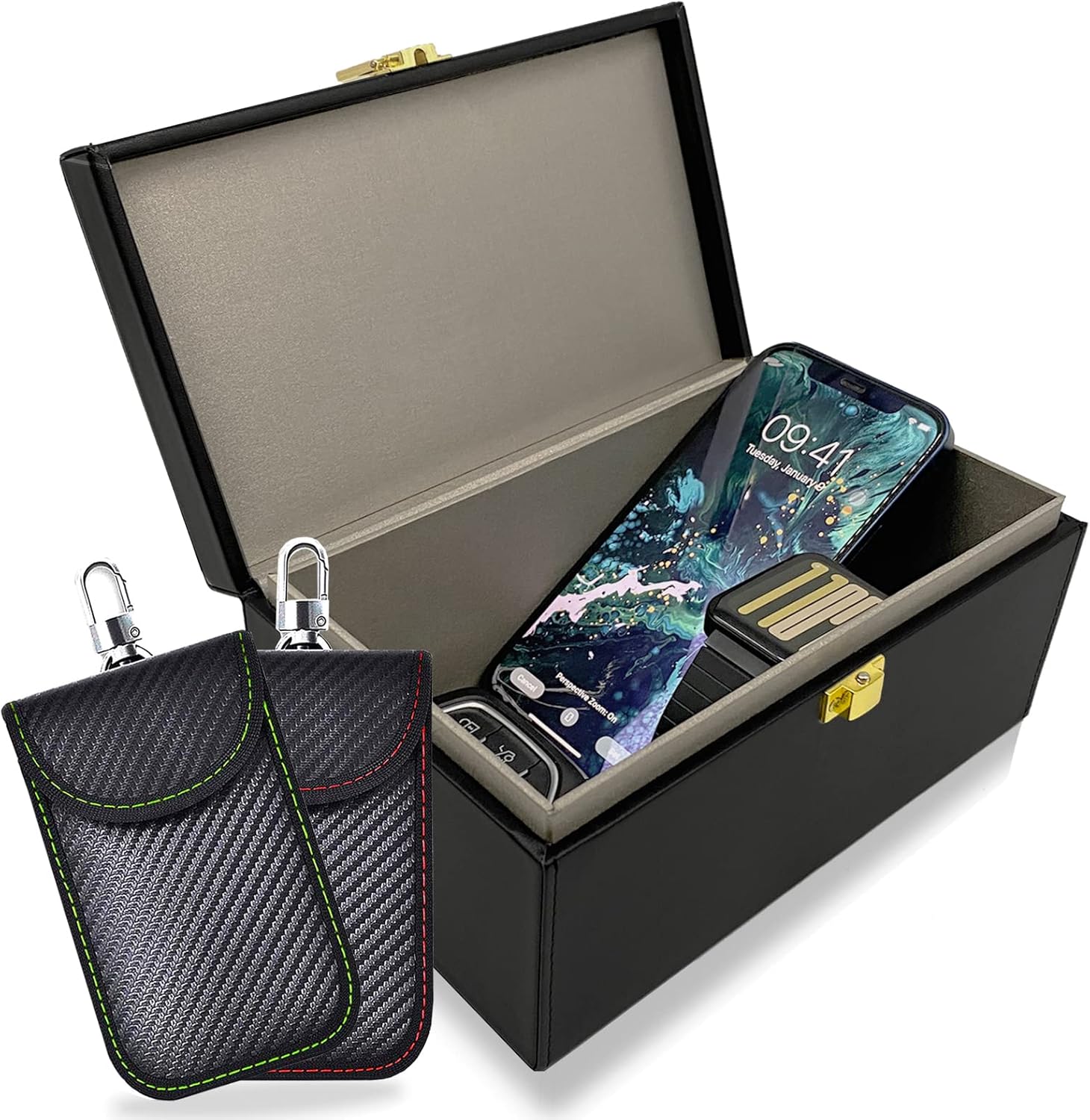 Todoxi Faraday Box & 2 Pack Faraday Pouch for Car Keys, Faraday Bag for Key Fob...