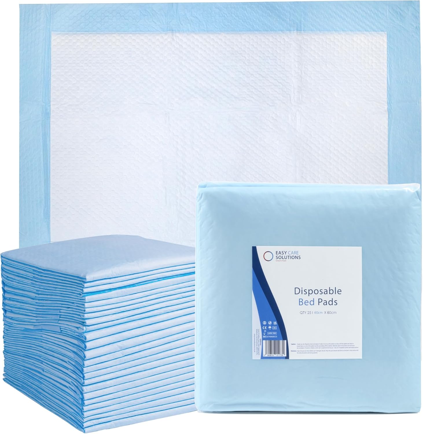100 x Easy Care Solutions 60 x 60 cm ECO | Disposable Incontinence Bed Pads | Hi...