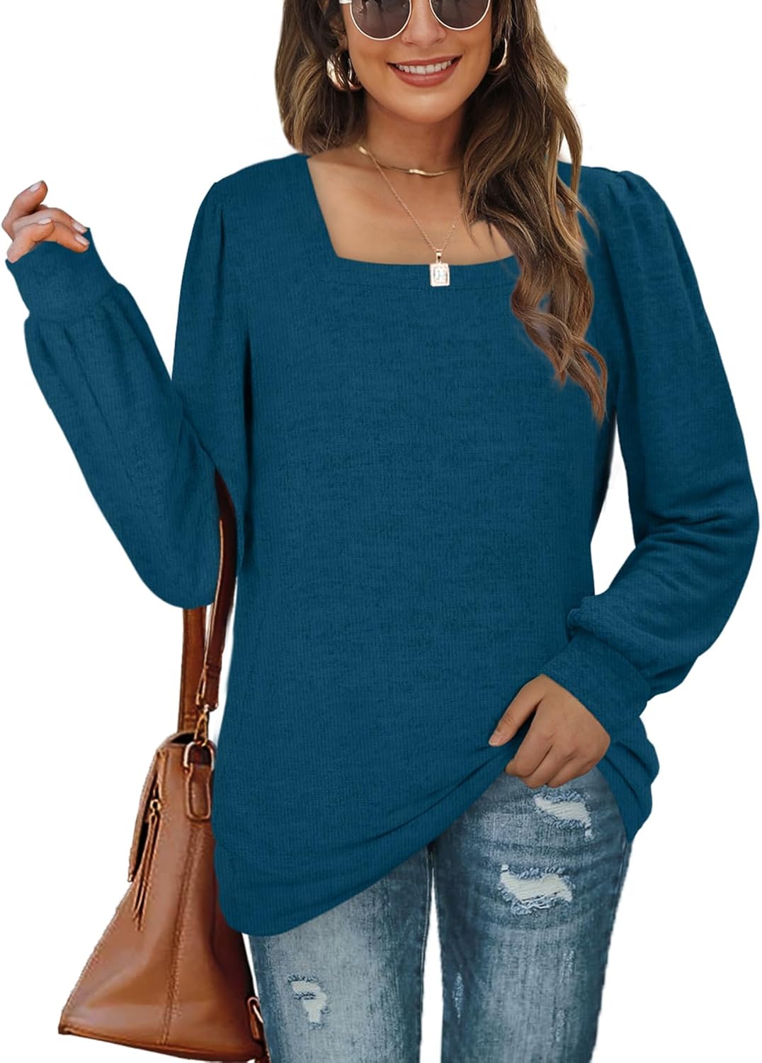 **Best Aokosor Jumpers, Unique Sweatshirts for Women with Square Neck, Special L...