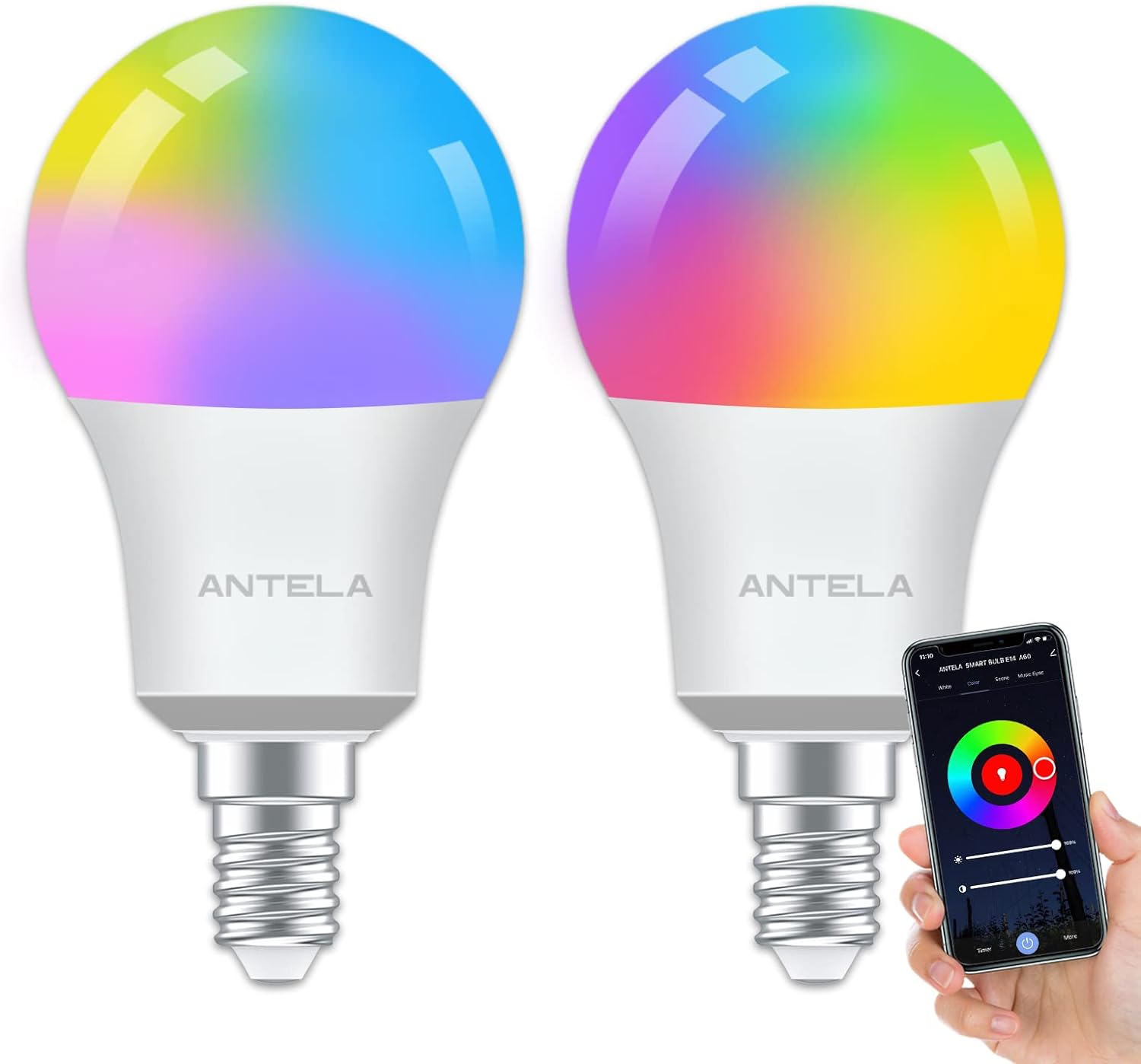 ANTELA Smart Bulb, Special E14 Alexa Light Bulb with A60 8W 806LM LED, Innovativ...