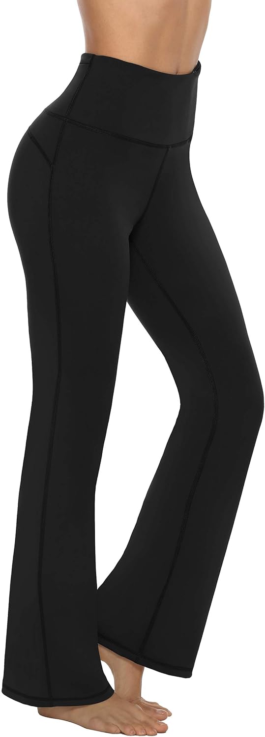 AFITNE Women's Bootcut Yoga Pants with Pockets, High Waist Workout Bootleg Yoga...