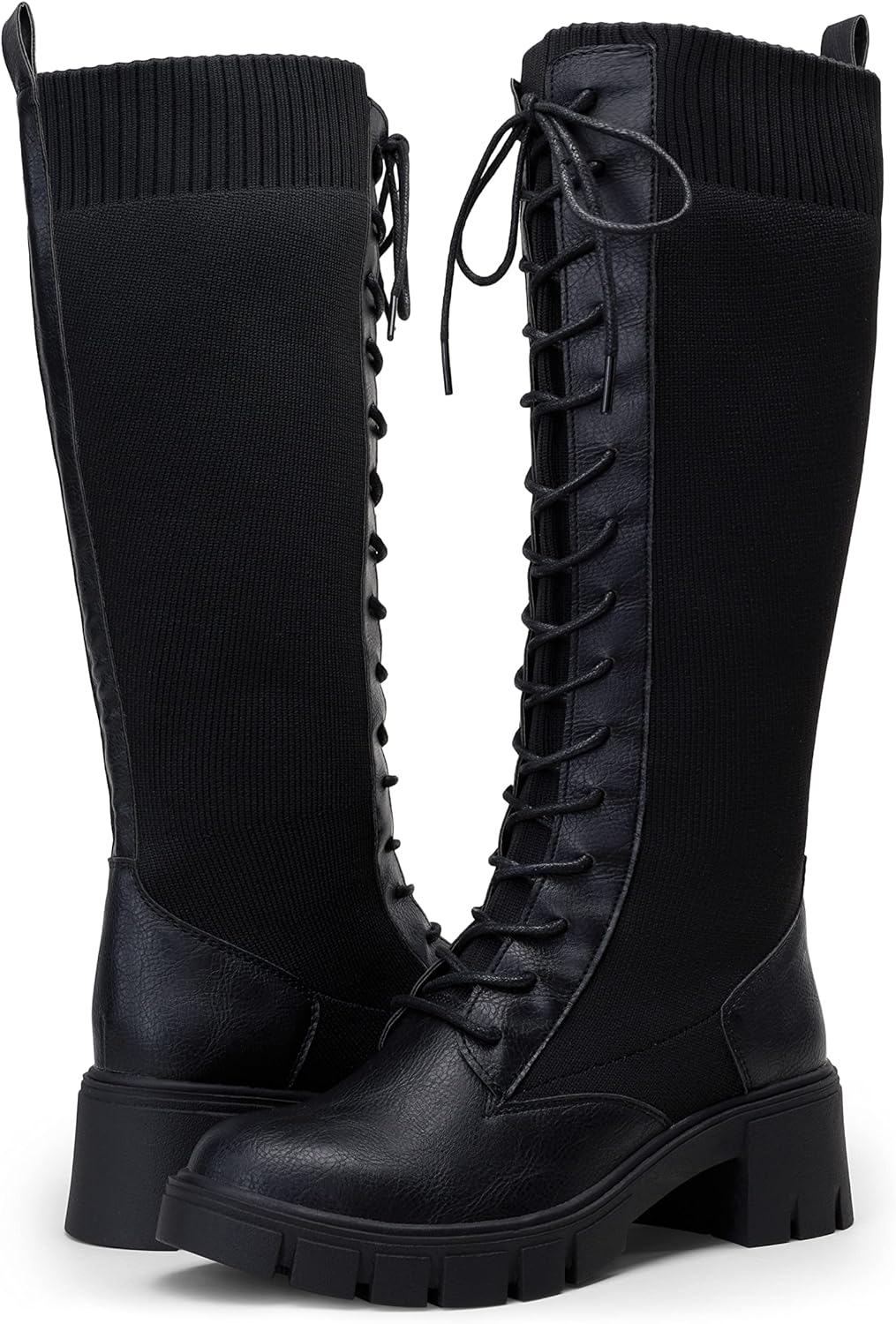 Vepose 953 Women's Boots, Special Platform Combat Knee High Boots, Innovative Fo...