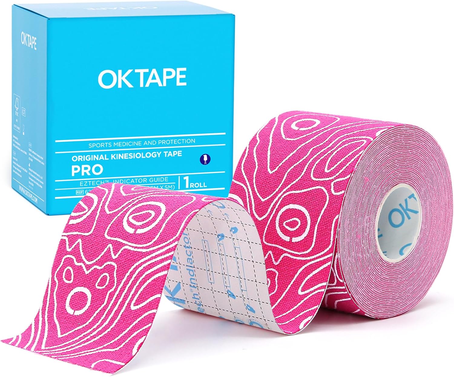 OK TAPE PRO Kinesiology Tape, 2inch x Long Roll 16ft Free Cut Tape, Elastic Athl...