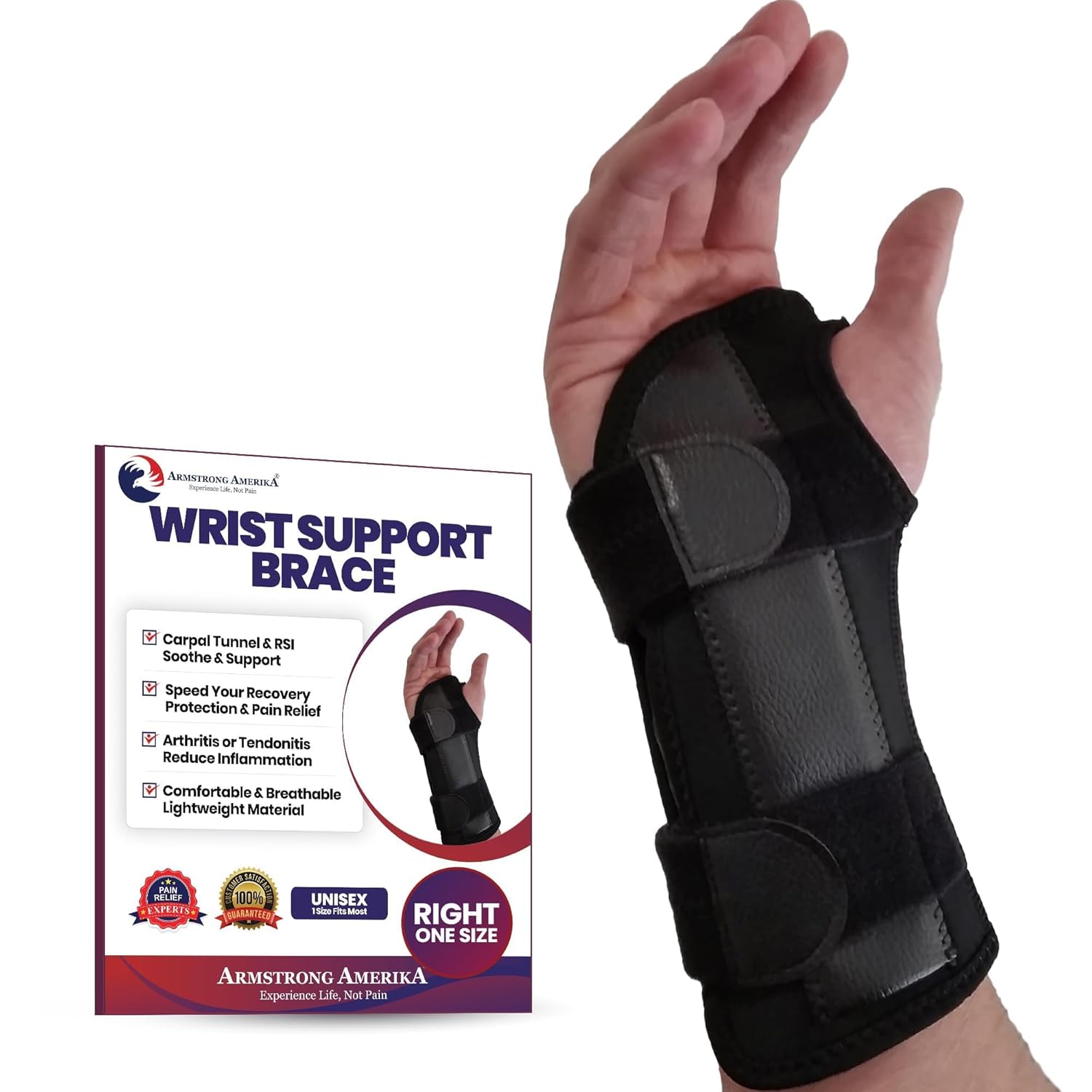 Carpal Tunnel Wrist Brace Night Support | Arm Brace Wrist Guard | Wrist Splint &...