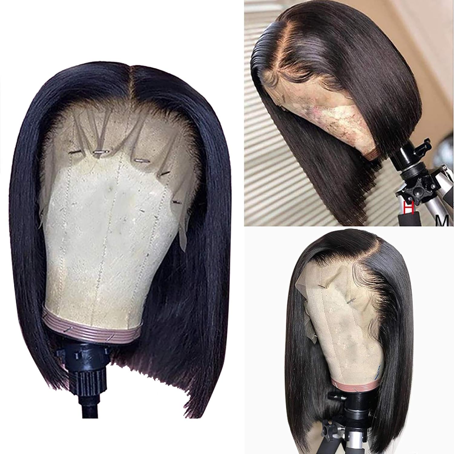 13x4 Lace Front Wigs, Special Human Hair Short Bob Wigs, Innovative Straight Bob...