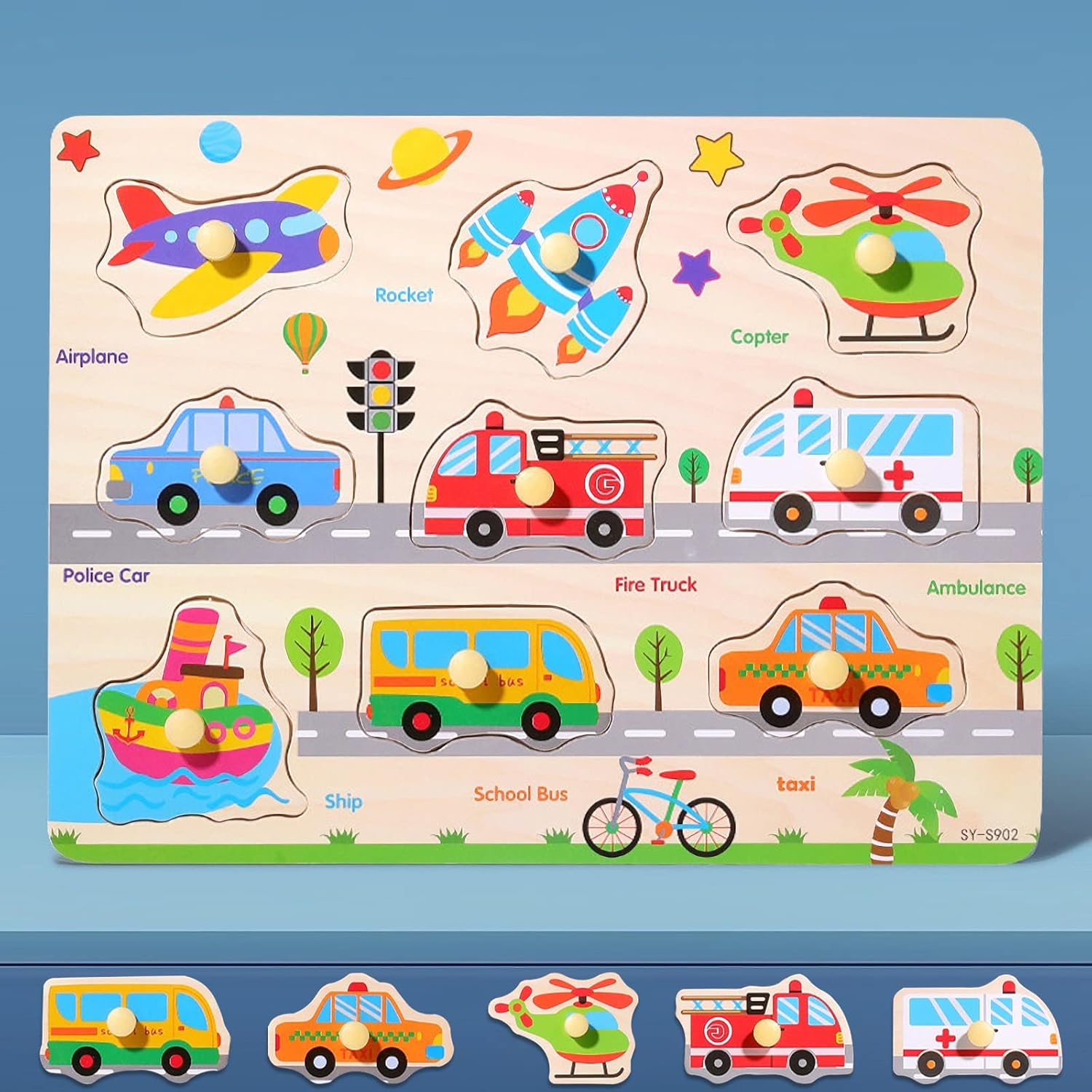 Special Wooden Jigsaw Puzzles, Unique Educational Toddler Jigsaws for Kids and G...