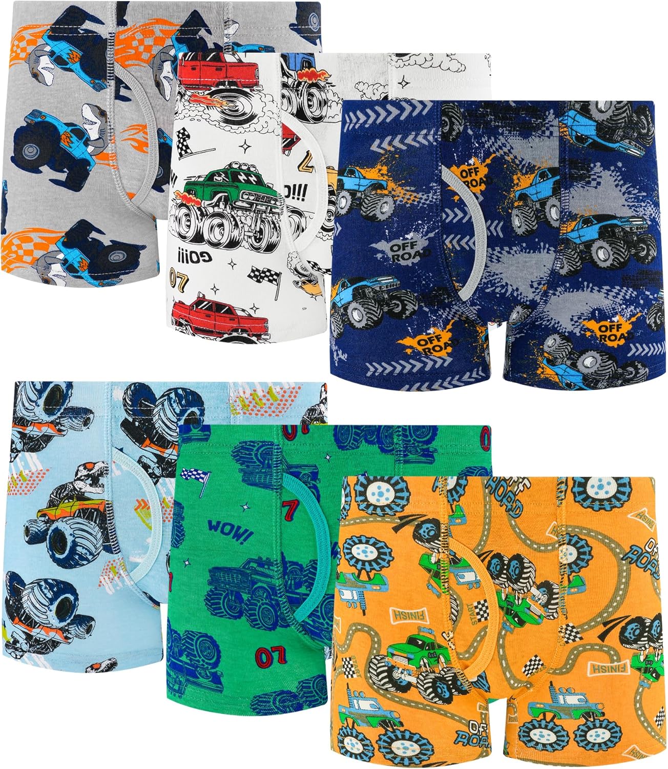 100% Cotton Boys Boxer Briefs, Special Tagless Toddler Underwear (6-Pack), High-...