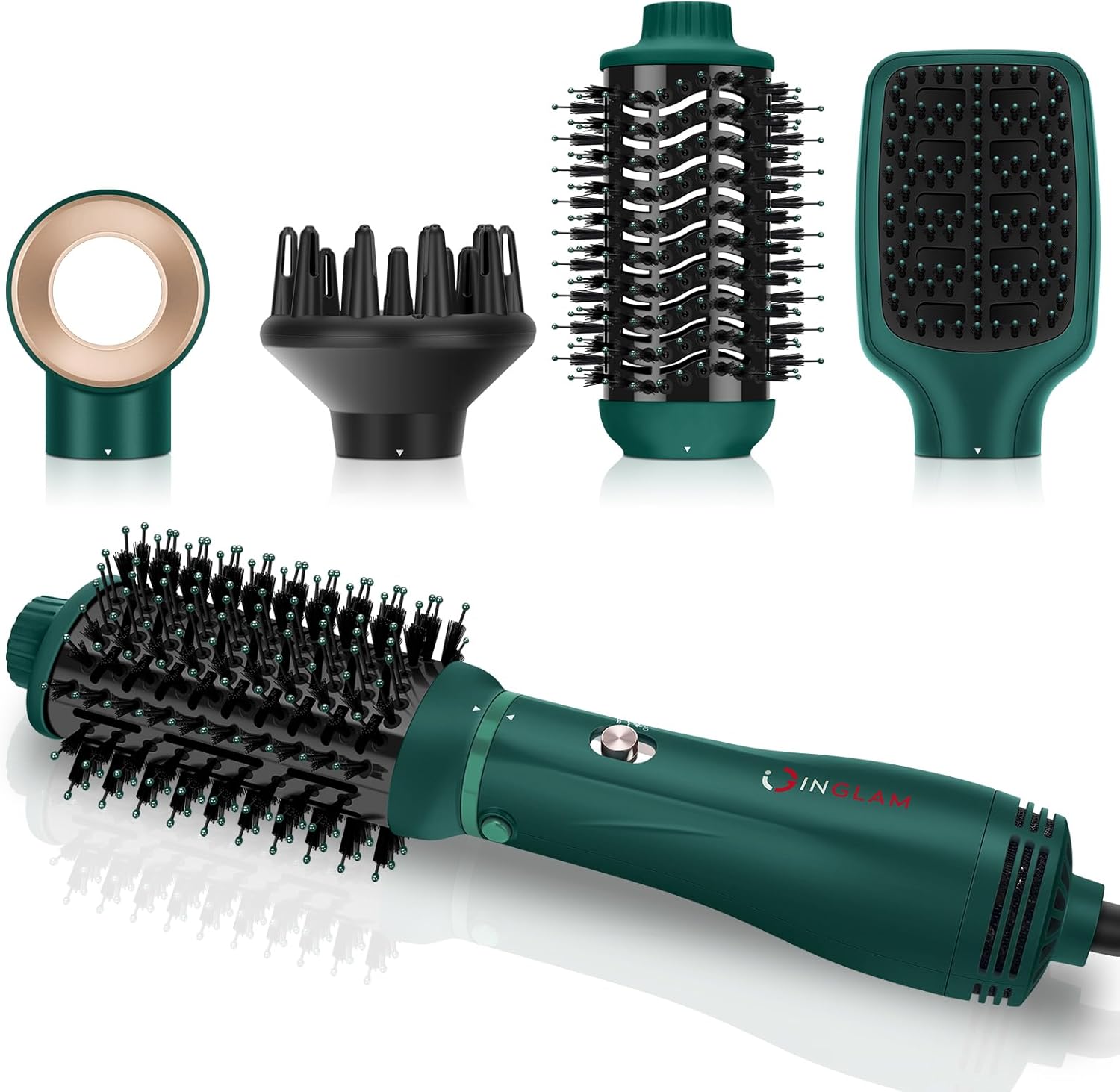 IG INGLAM Hair Dryer Brush, Special 4-in-1 Detachable Blow Dryer Brush, Innovati...