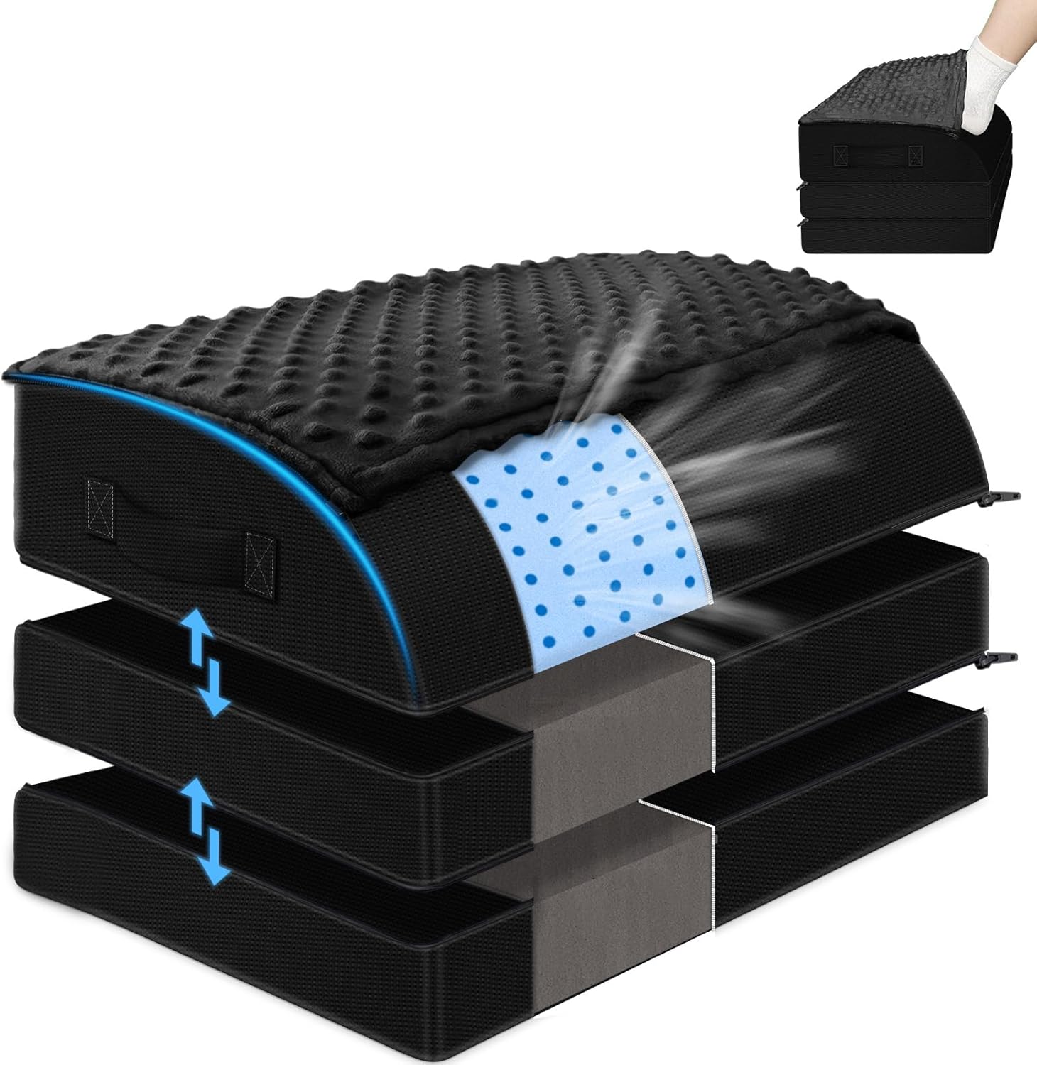Foot Rest for Office Desk, Special Gel Memory Foam Foot Stool for Ergonomic Comf...