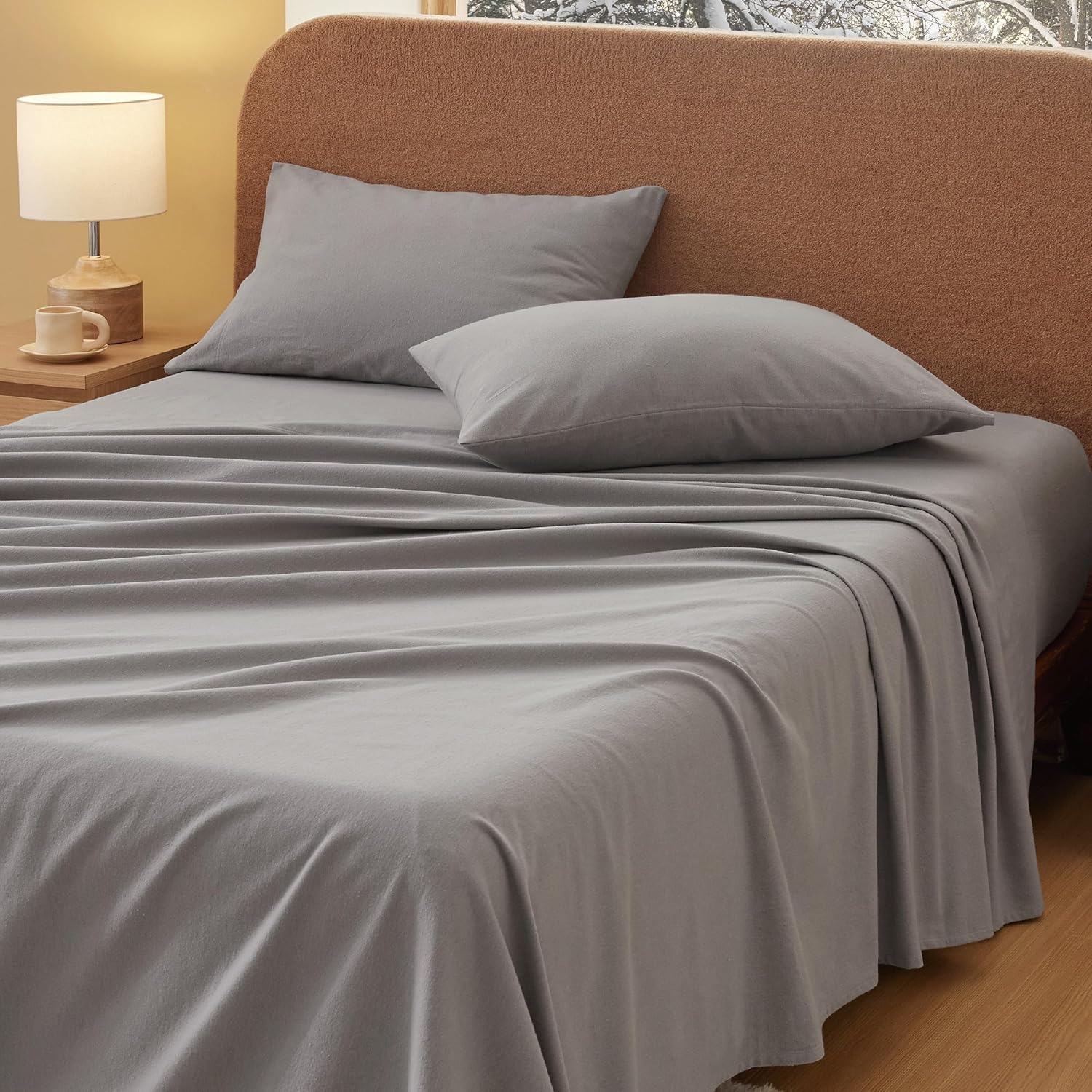 Bedsure Flannel Sheets Queen Size, Cotton Flannel Sheets for Queen Size Bed, 100...