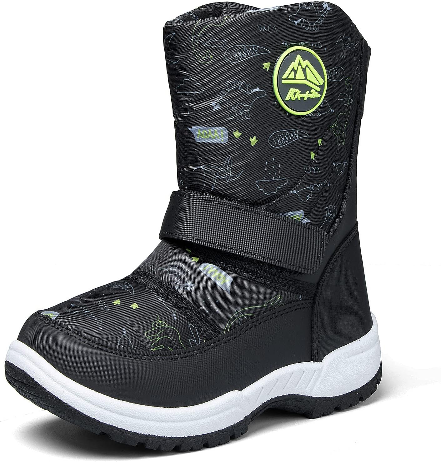 K KomForme Boys Girls Snow Boots Waterproof Winter Outdoor Boots(Toddler/Little...