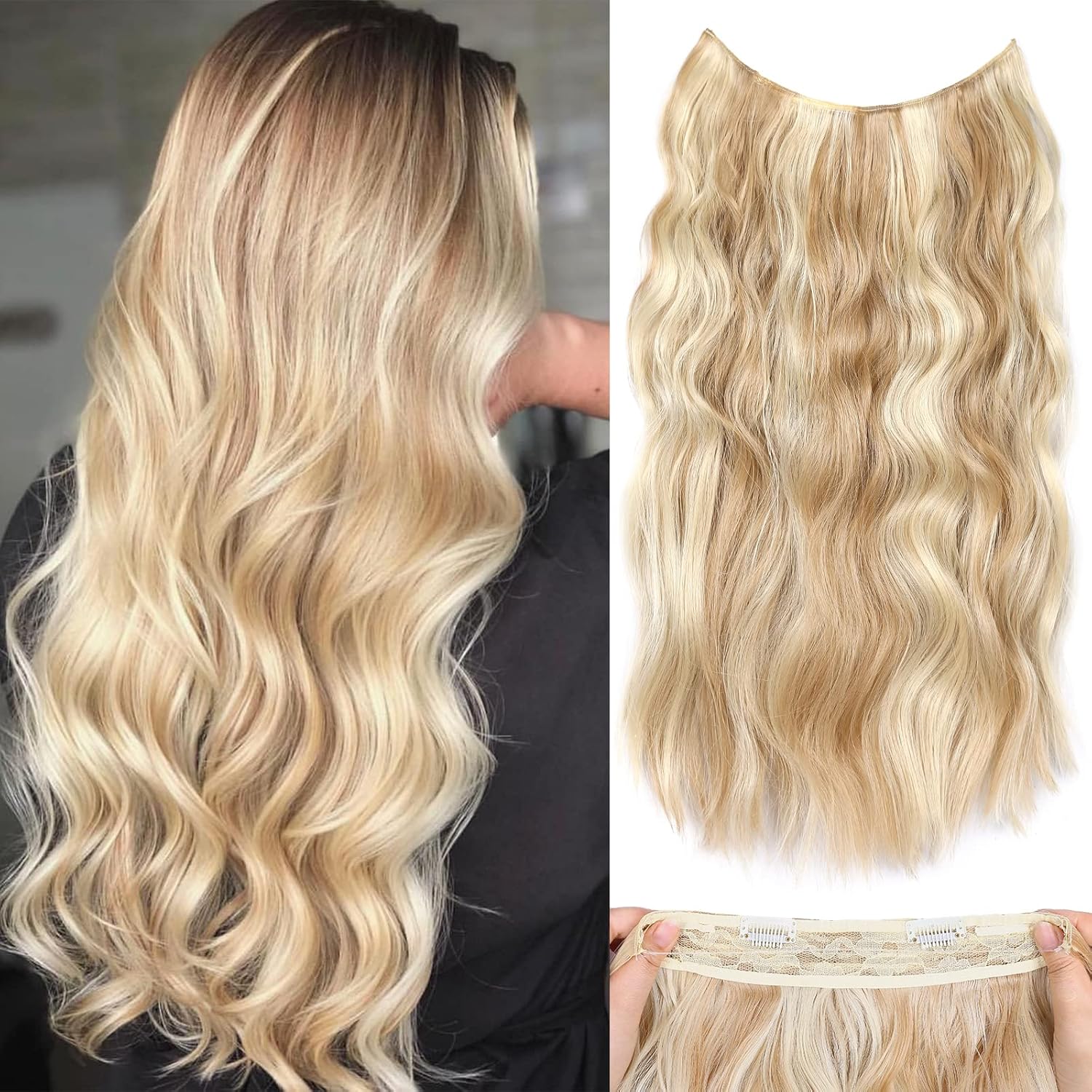 **Special Invisible Wire Hair Extensions, Unique Hair Enhancements with Adjustab...