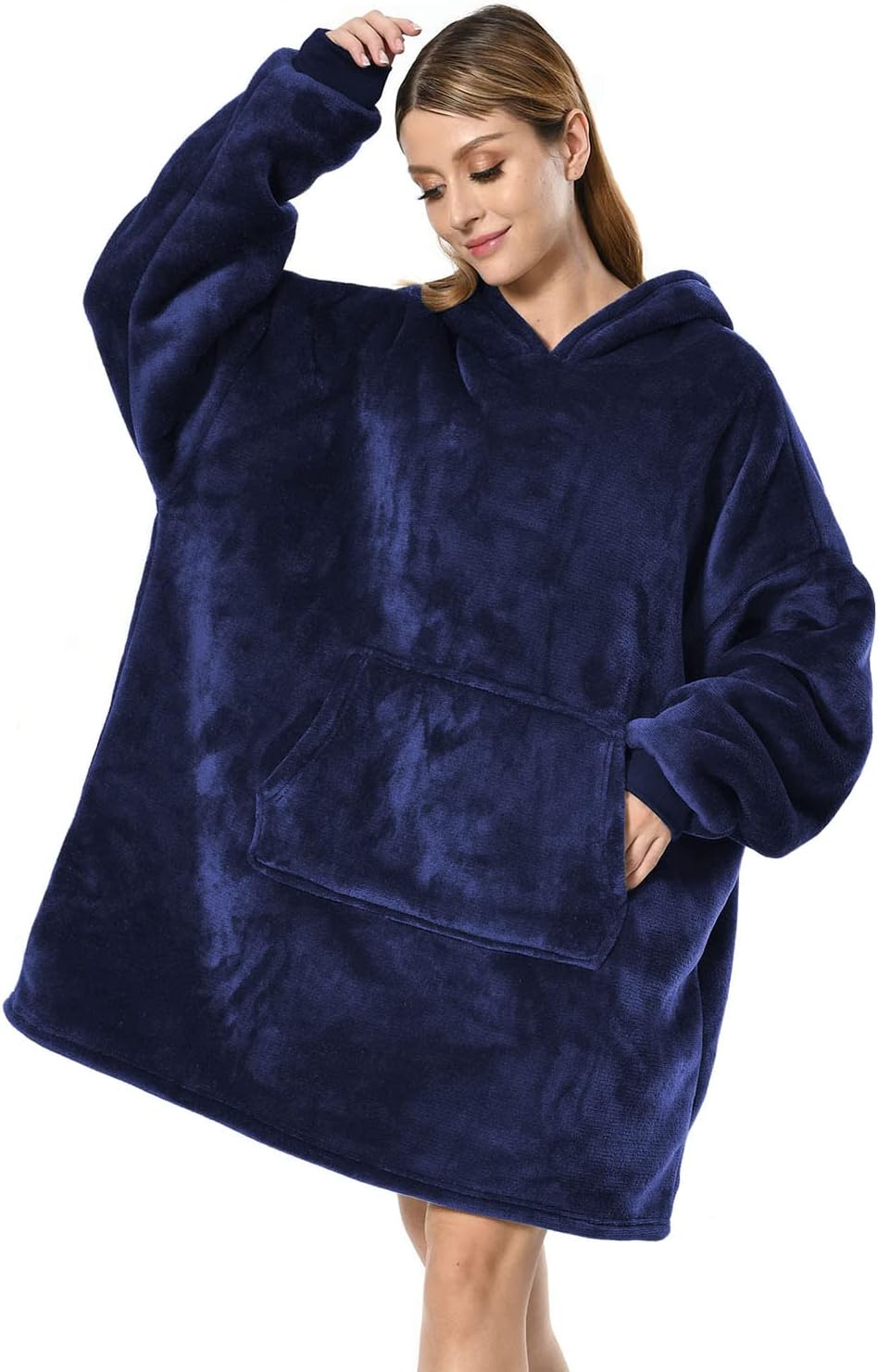 Seogva Oversized Sherpa Hoodie, Wearable Hoodie Sweatshirt Blanket, Super Soft W...