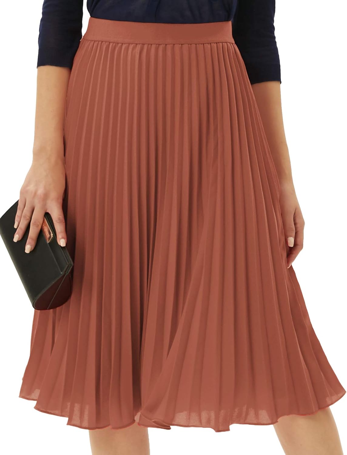 GRACE KARIN Skirt, Special Women High Elastic Waist Pleated Chiffon Skirt, Affor...
