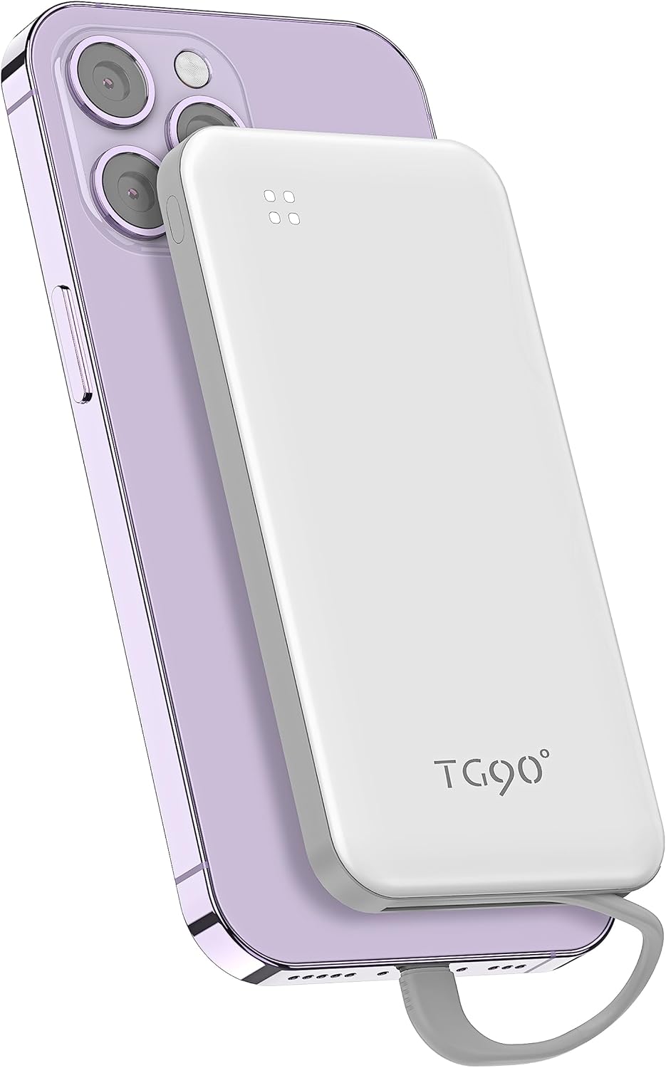 TG90° Power Bank, Special Portable Charger with Built-in Cable, Innovative Ultra...