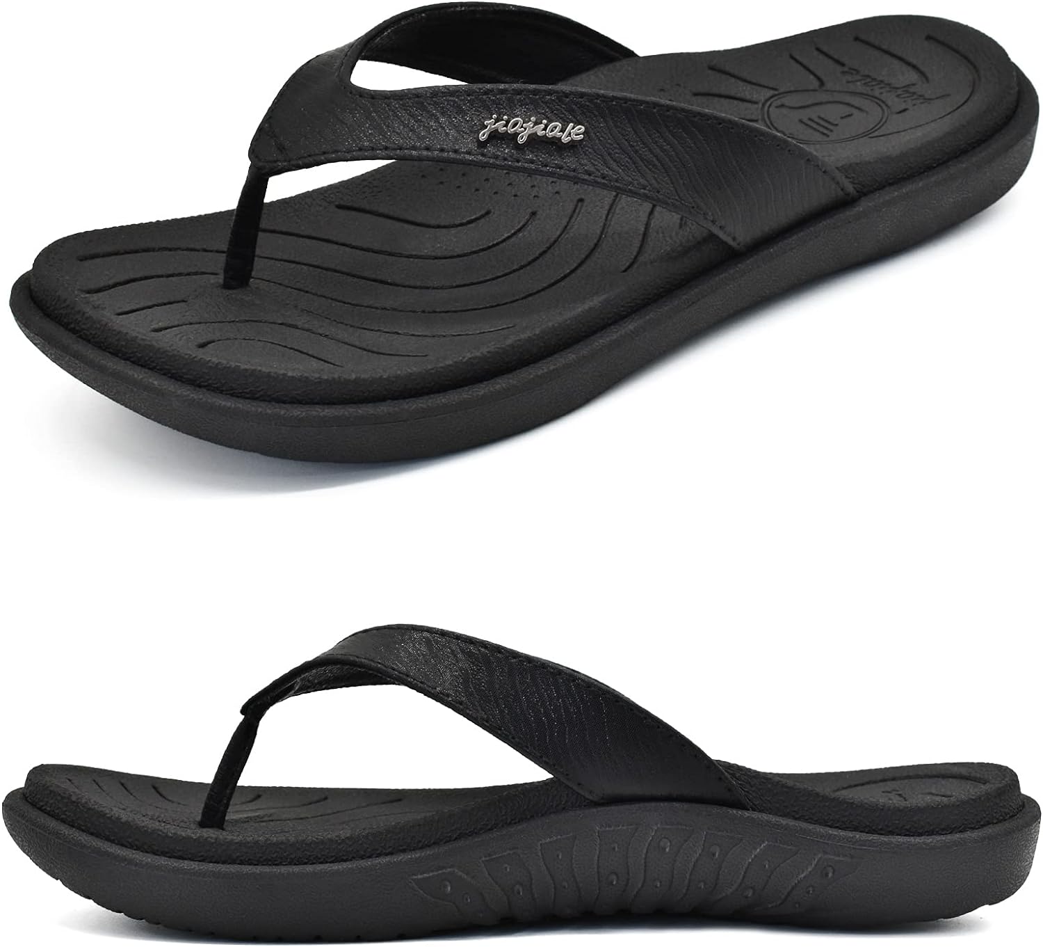 jiajiale Womens Fashion Orthotic Flip Flops Ladies Slip On Lightweight Comfortab...
