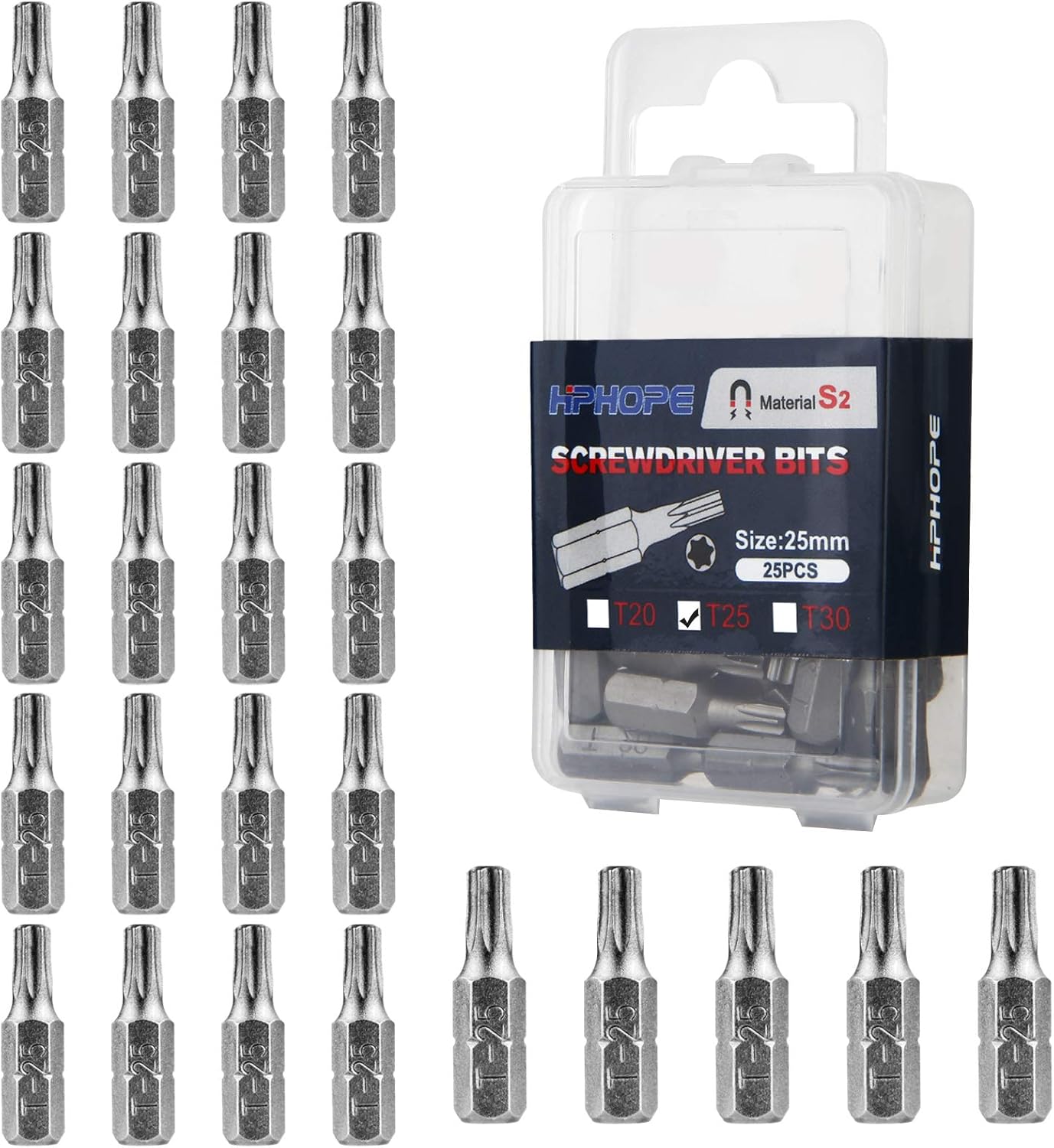 HPHOPE T25 Bits Set, Specific T25 Torx Bit for Precise Applications, High-Qualit...