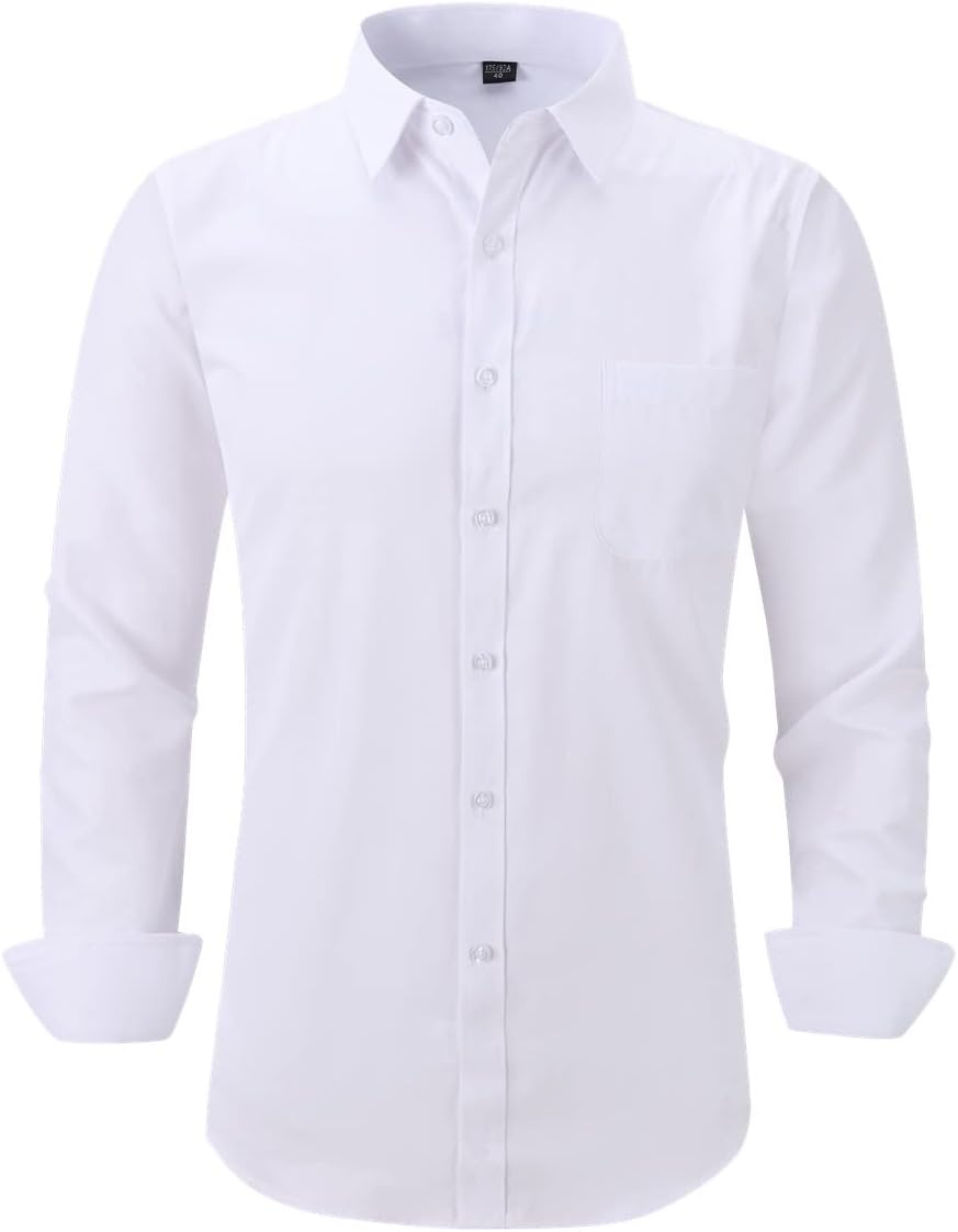 Long Sleeve Dress Shirts for Men, Special Regular-Fit Casual Button-Down Shirt,...