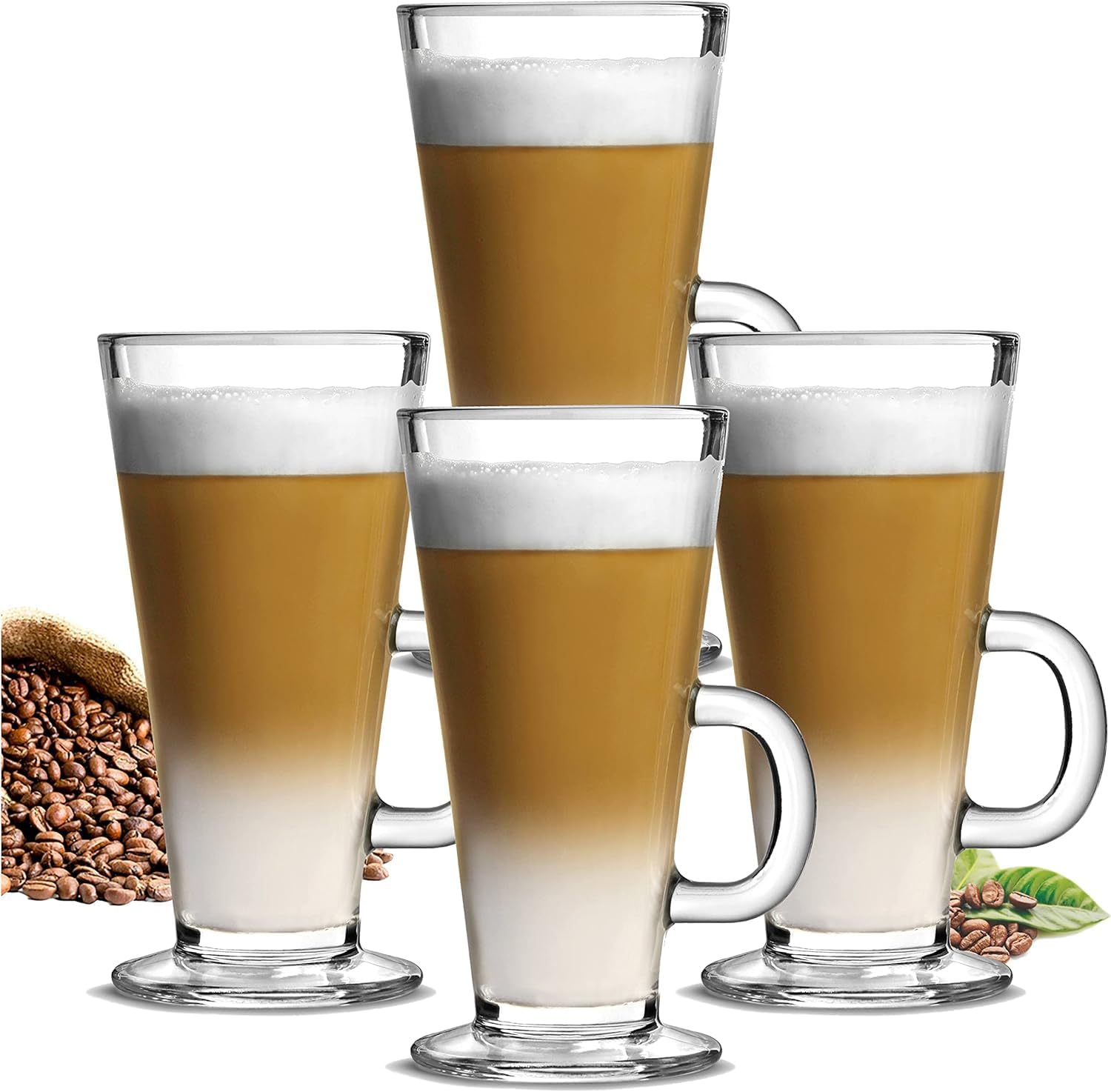 Latte Glasses, Innovative Tea Glass Solution, Special Glassware for Beverages, A...