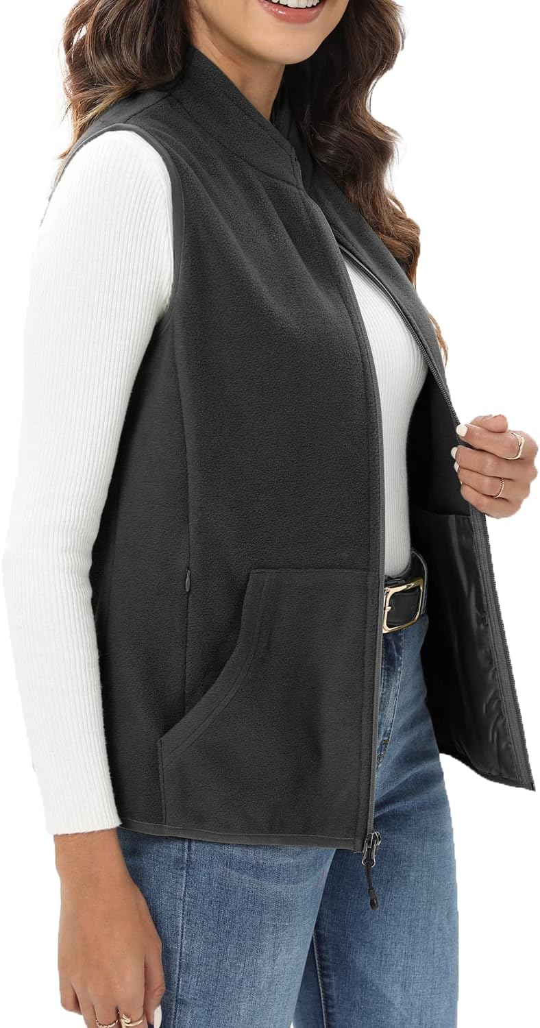 Xeoxarel Women's Fleece Vest, Special Fleece Vest with 6 Pockets, Innovative Fle...
