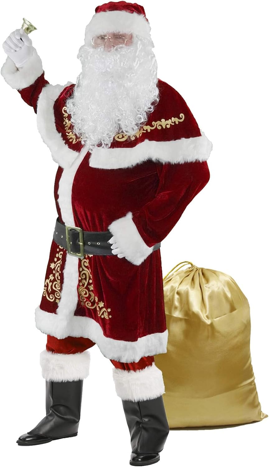 Ahititi Santa Claus Costume, Special Christmas Set for Men, Deluxe Velvet Santa...