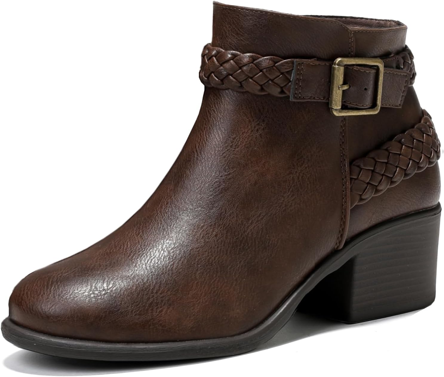 Luoika Women's Wide Width Ankle Boots, Special Short Boots with Block Low Heel,...