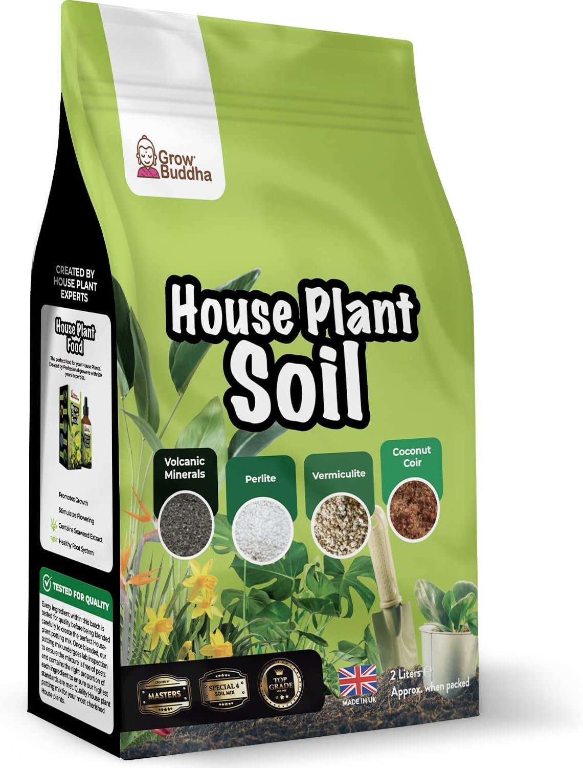 Grow Buddha Houseplant Soil, Special Indoor Houseplant Potting Compost Mix, Inno...