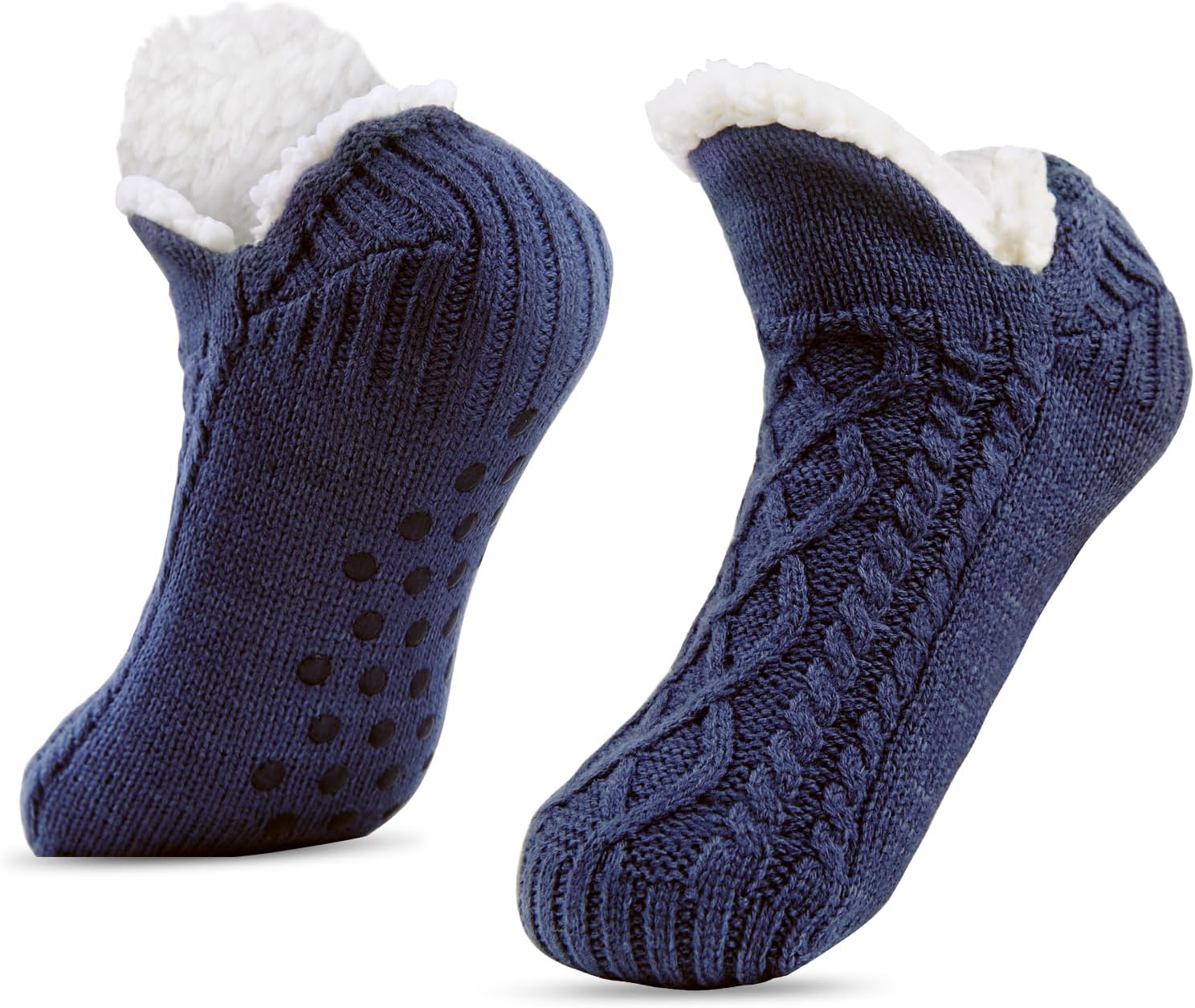 SIHOHAN Slipper Socks Mens with Grippers Thermal Fluffy Cozy Bed Socks for Men N...