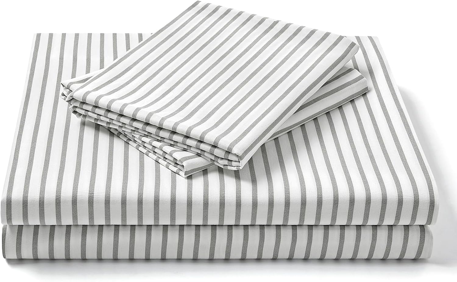 FreshCulture Twin Sheets Set, Soft Luxury Striped Sheets, Innovative Brushed Mic...