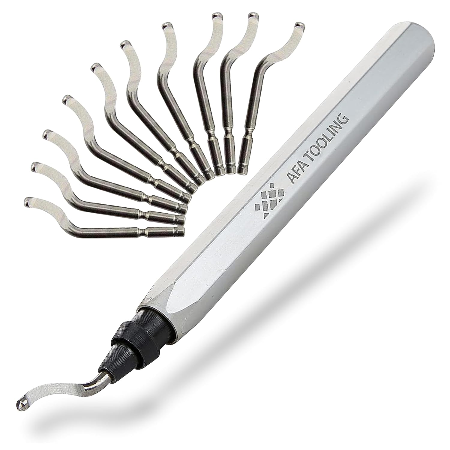 AFA Tooling - Deburring Tool with 10 Extra High Speed Steel Swivel Blades - Work...