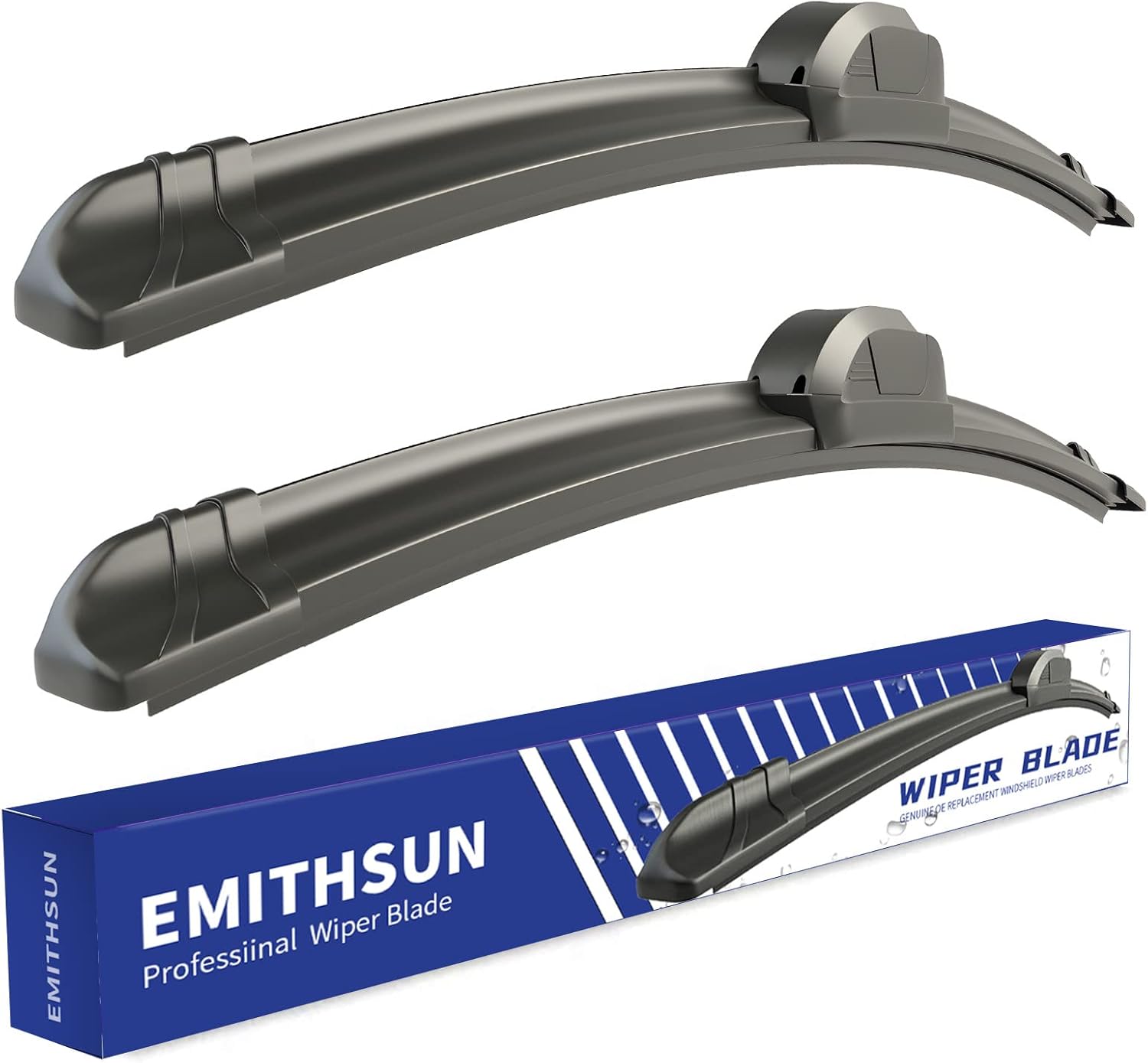 OEM QUALITY 24" + 24" Premium All-Seasons Stable And Quiet Windshield Wiper Blad...