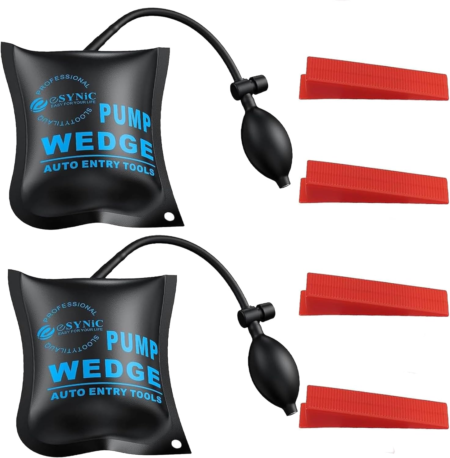 eSynic 2Pack Upgraded Air Wedge, Special Air Wedge Door Pump Up Bags With Rounde...