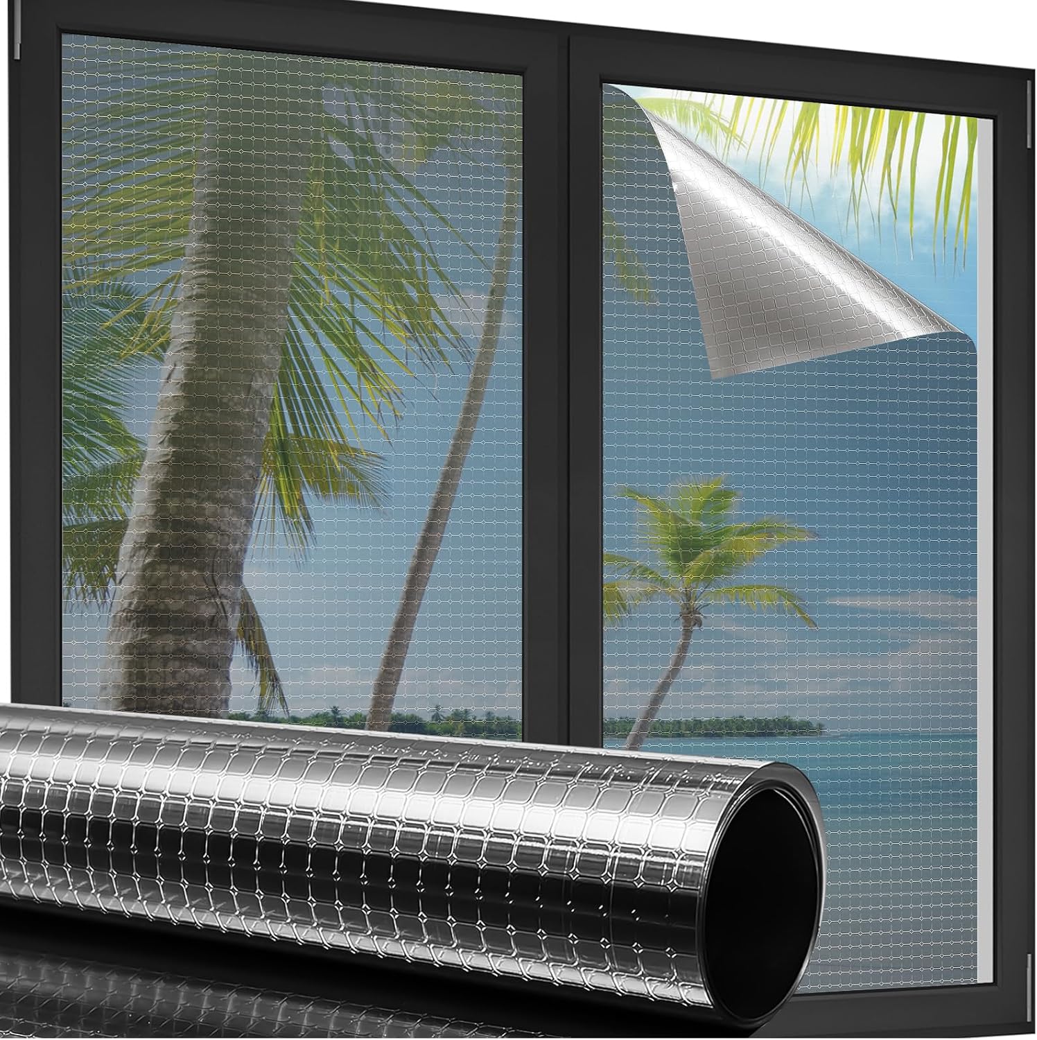 Beautysaid Reflective Window Film, Special One Way Sun Blocker, Innovative Anti-...