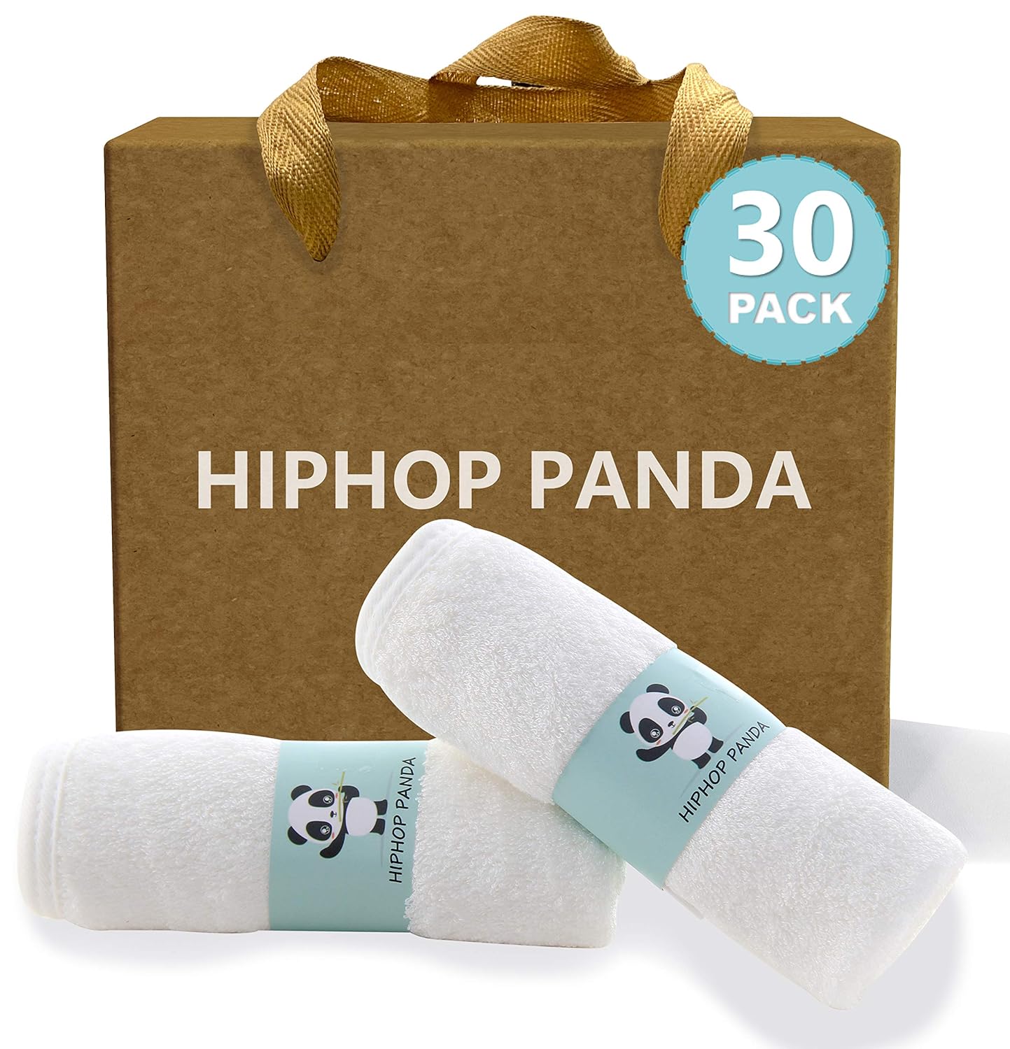 HIPHOP PANDA Baby Washcloths, Special Rayon Made from Bamboo, Ultra Soft Absorbe...