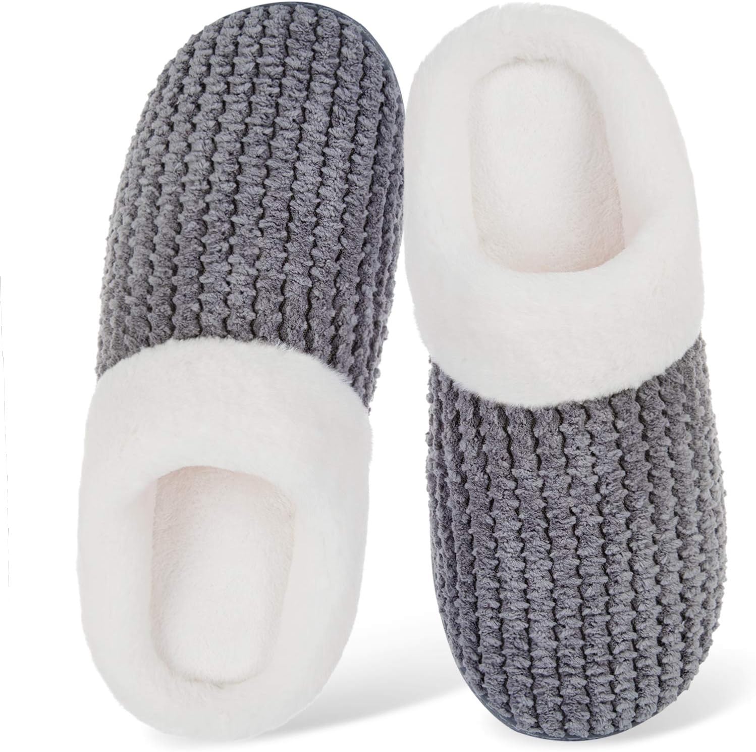 WateLves Women's Memory Foam Slippers Comfort Wool-Like Plush Fleece Lined House...