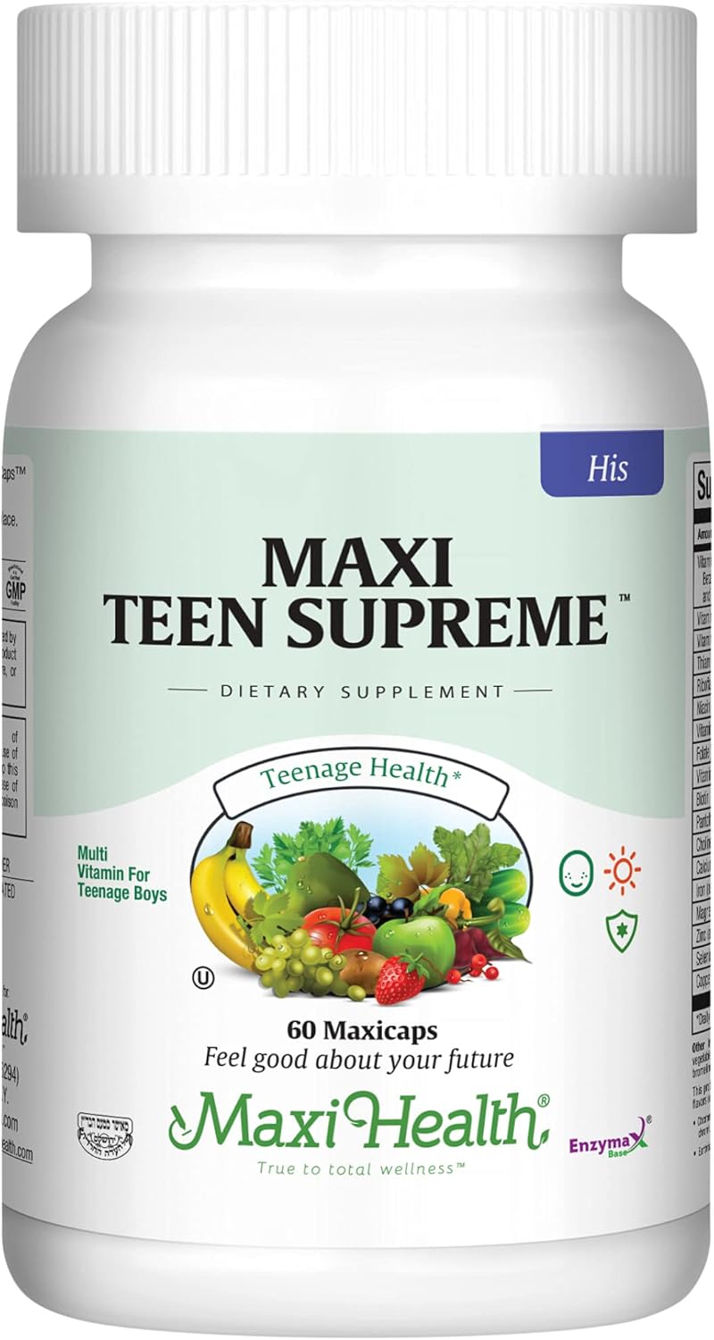 Maxi Health Teen Supreme HIS Vitamins for Teen Boys (60) - Teen Multivitamin for...