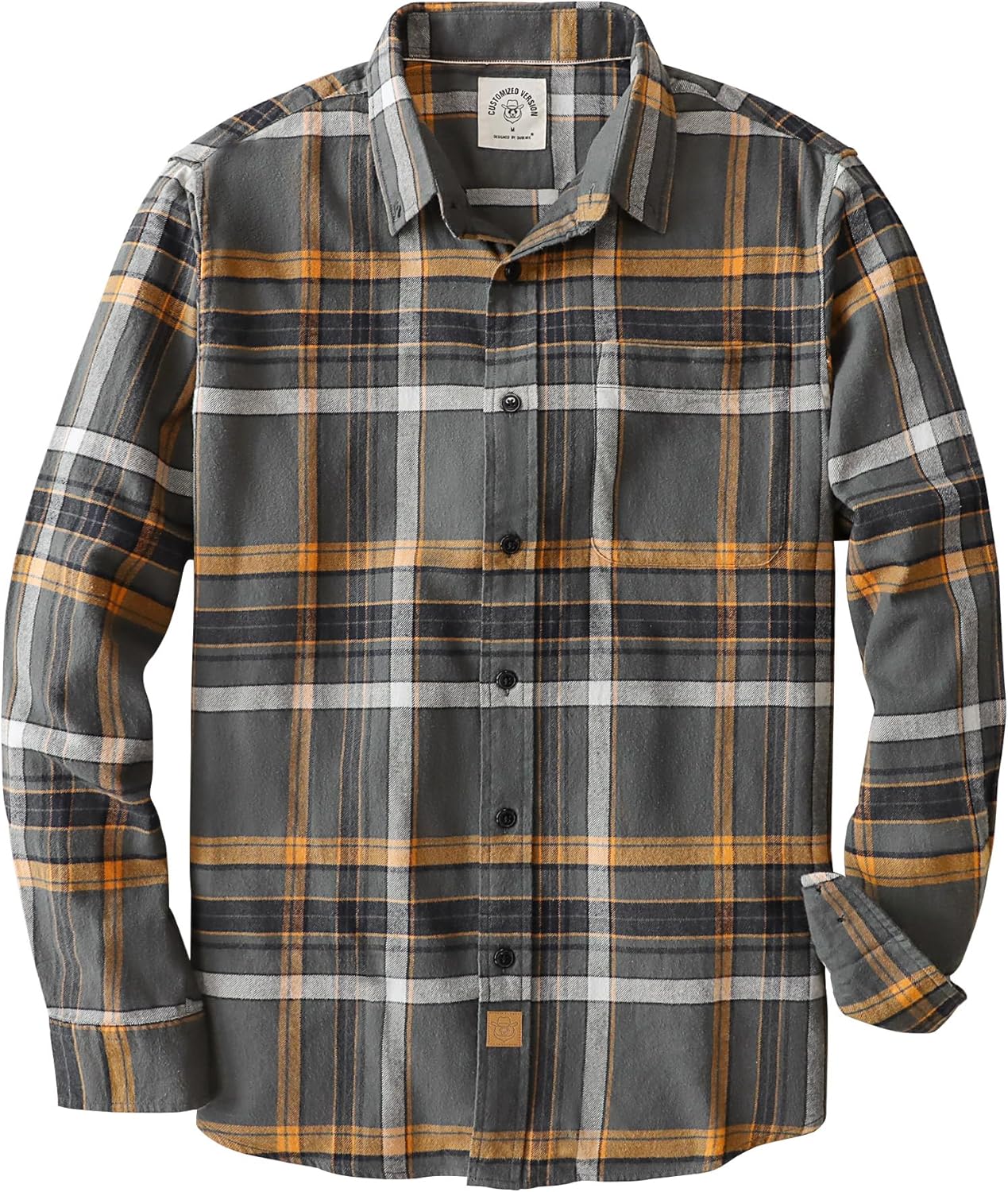 Dubinik® Flannel Shirt for Men 100% Cotton Mens Flannel Shirts Long Sleeve Plaid...