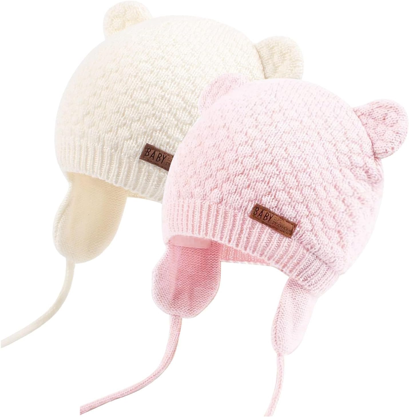 Duoyeree Kids Baby Hat Soft Warm Cable Knit Beanie Toddler Girl Fall Winter Hats...