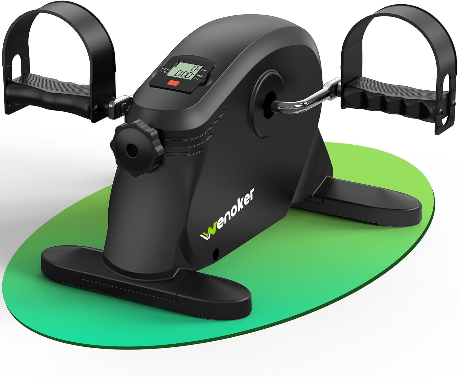 Wenoker Mini Exercise Bike Pedal Exerciser Under Desk Bike Leg Pedal Machine wit...
